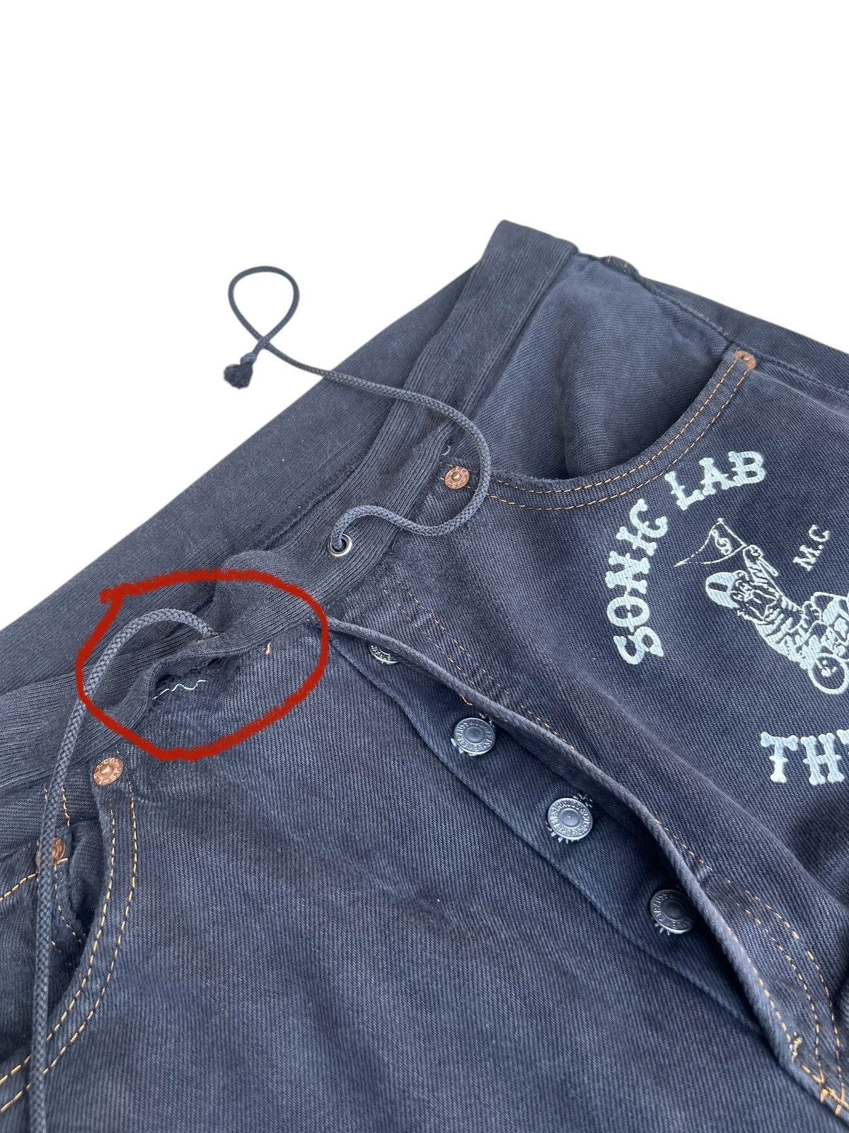 Sonic Lab Sonic Lab Japan X Levi’s 501 Reconstructed Denim Jeans Size US 30 / EU 46 - 7 Thumbnail