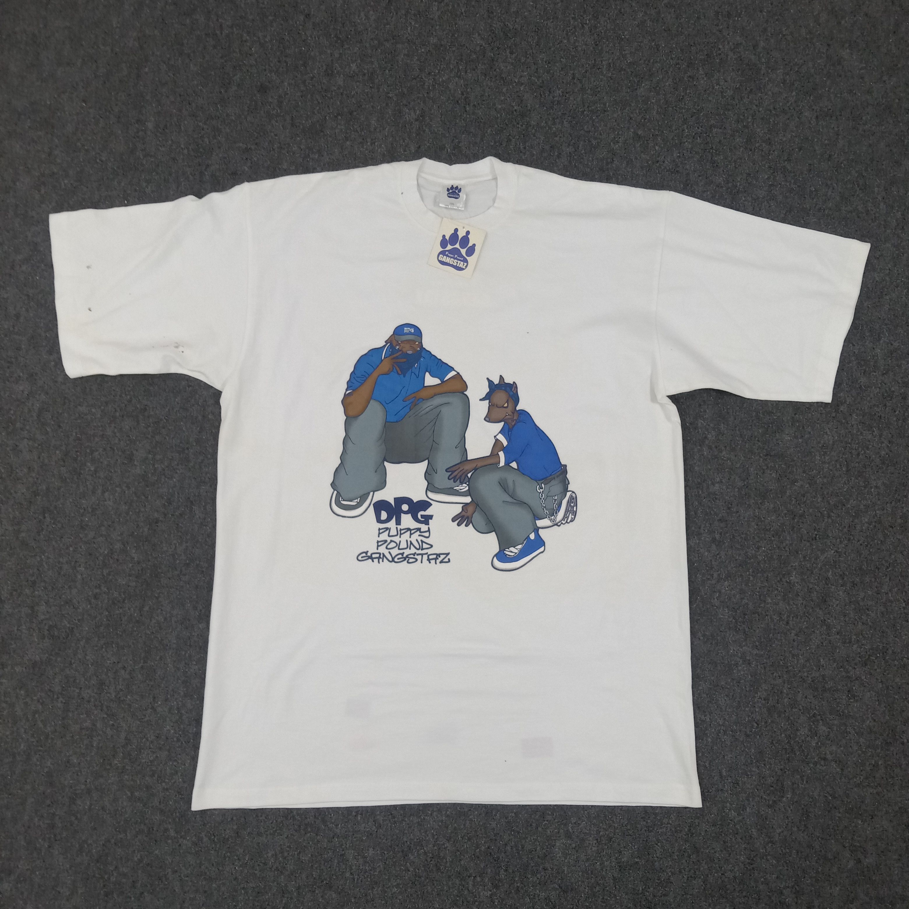 Rap Tees × Vintage DPG Puppy Pound Gangstaz Hip-hop Graphic Big Tshirt Size US XXL / EU 58 / 5 - 1 Thumbnail