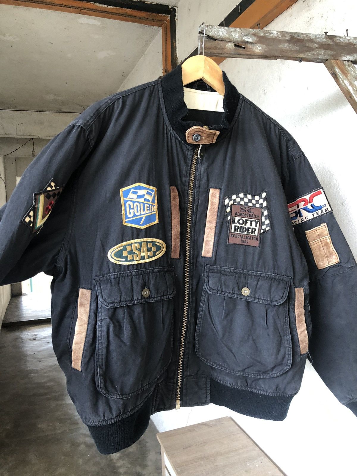 Vintage Vintage SRC Racing Team Hi-Tech Multi Patches Bomber Jacket Size US L / EU 52-54 / 3 - 10 Thumbnail