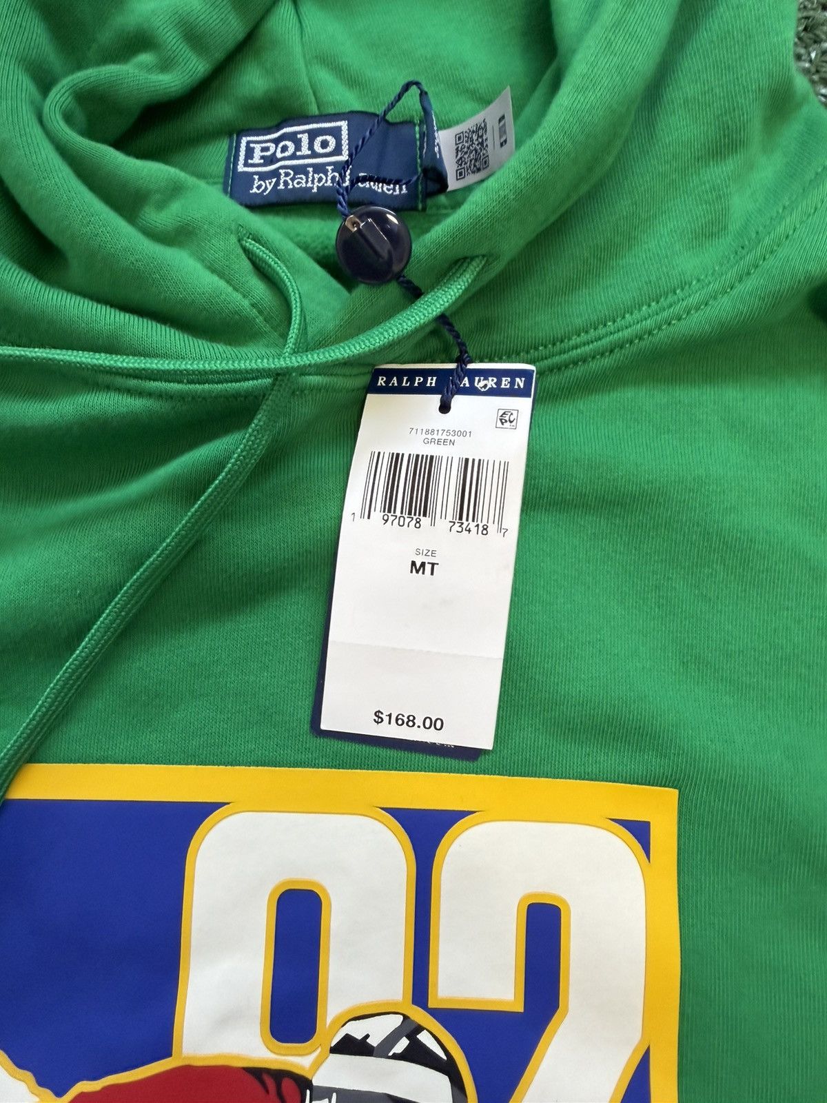 Polo Ralph Lauren NWT! RALPH LAUREN POLO SKI 92 Green HOODIE SWEATER Logo Size US M / EU 48-50 / 2 - 4 Thumbnail