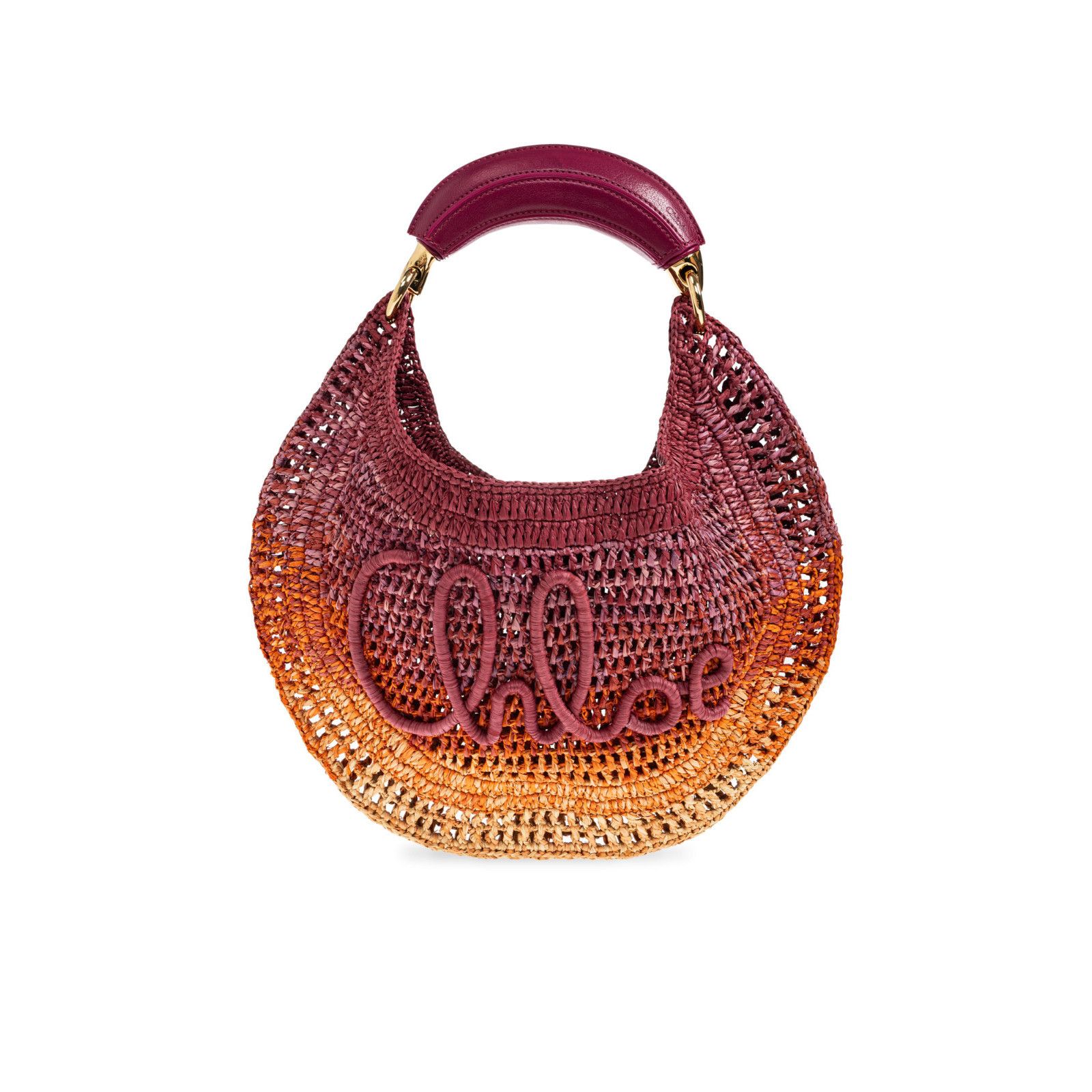 Chloe Chloe Summer Banana Multicolor Raffia Top Handle Bag New & A Size ONE SIZE - 1 Thumbnail