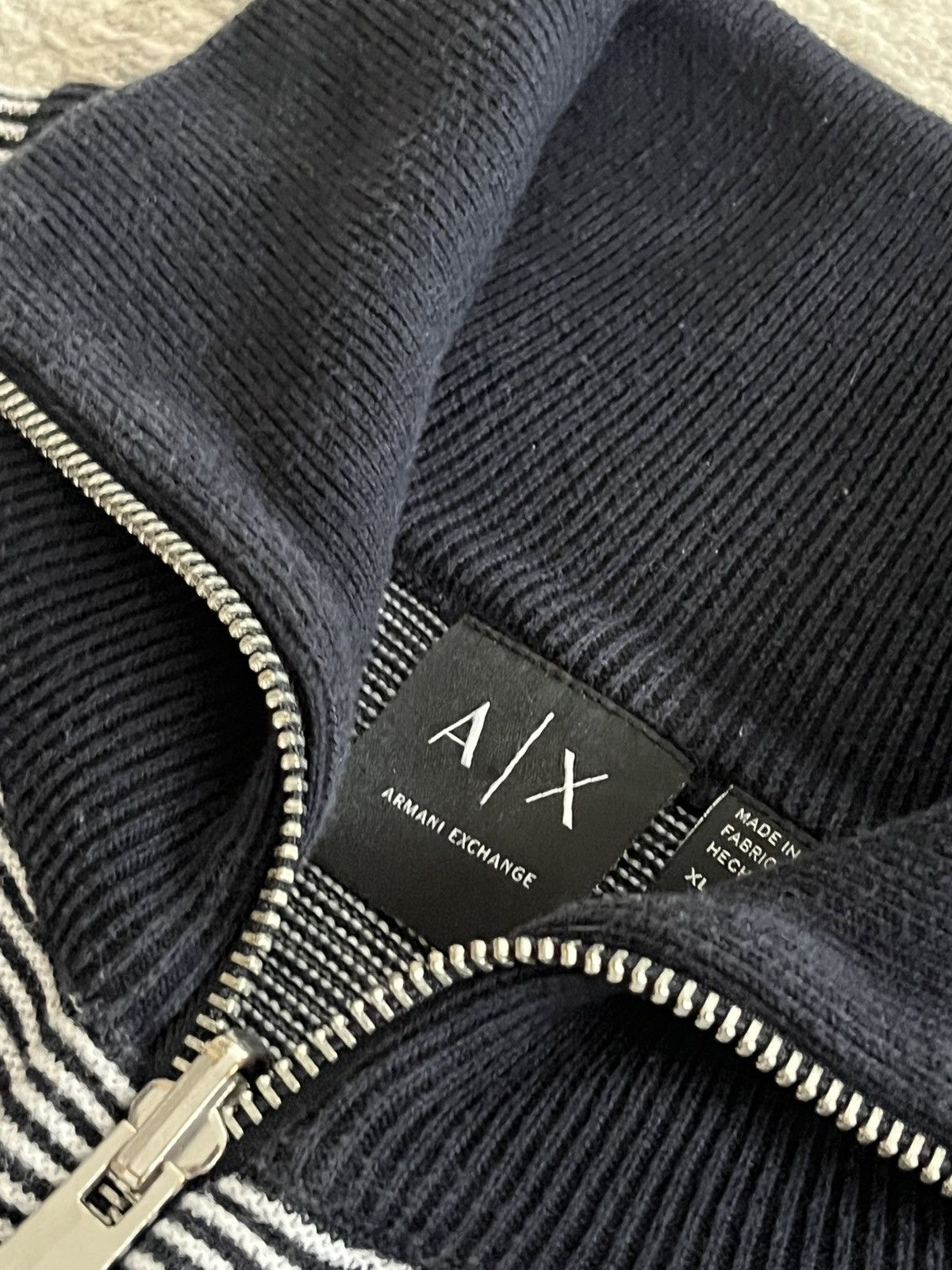 Armani Exchange Vintage Luxury Armani Exchange Zip Up Sweatshirt Size US XL / EU 56 / 4 - 4 Thumbnail