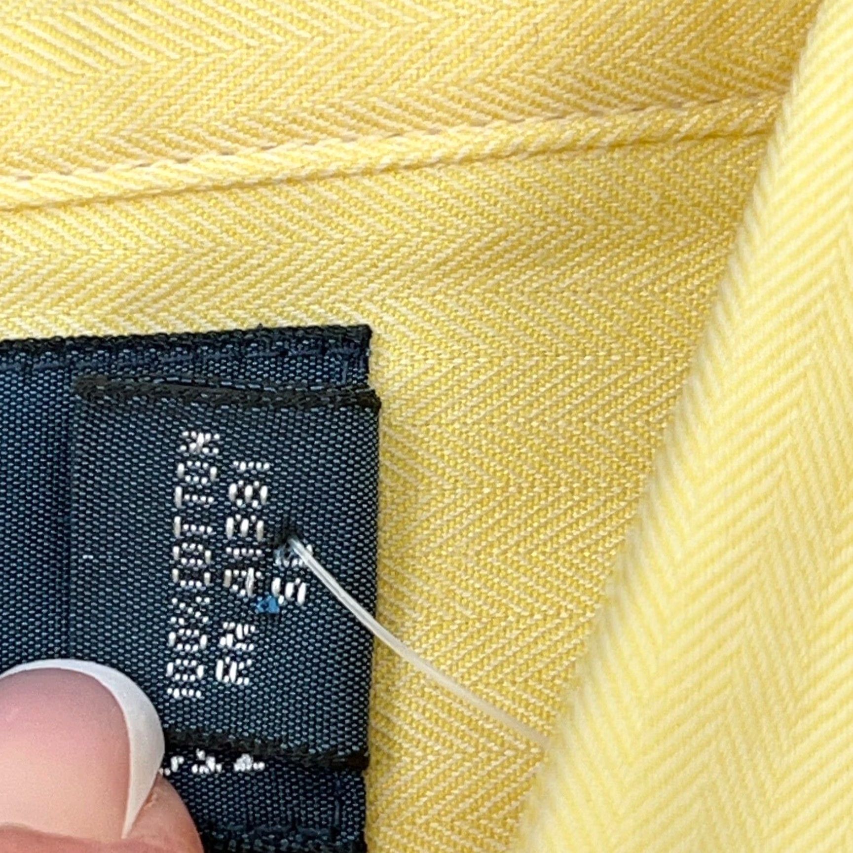 Polo Ralph Lauren VINTAGE Polo Ralph Lauren Shirt Men 17 34 Yellow Button Up Regent French Cuff Custom Fit Size US XL / EU 56 / 4 - 7 Thumbnail