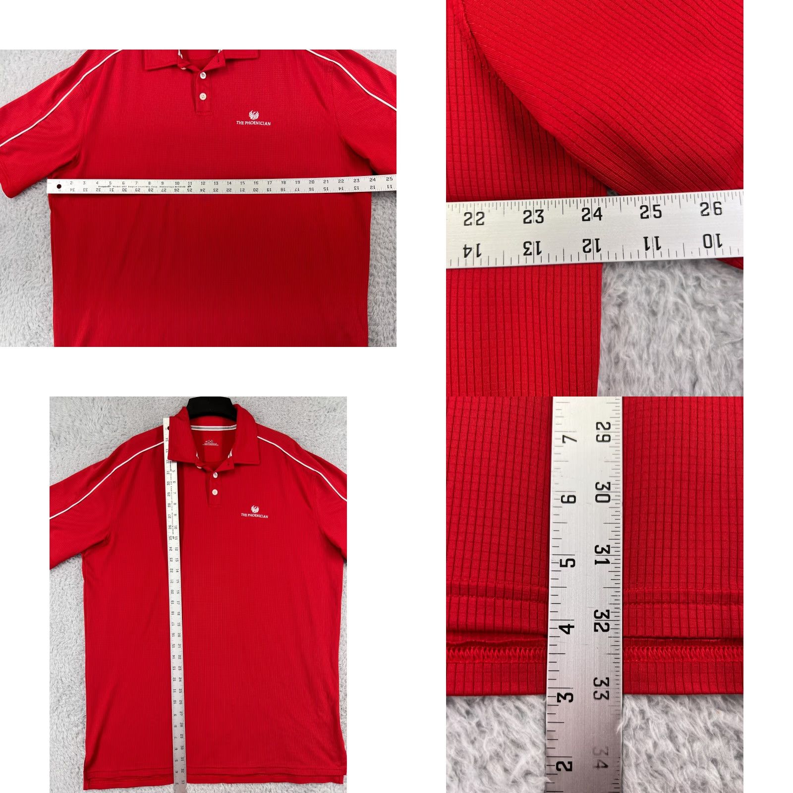 Under Armour Under Armour Polo Shirt Mens Large Red Striped Polyester Performance Golf Golfer Shirt Size US L / EU 52-54 / 3 - 9 Thumbnail