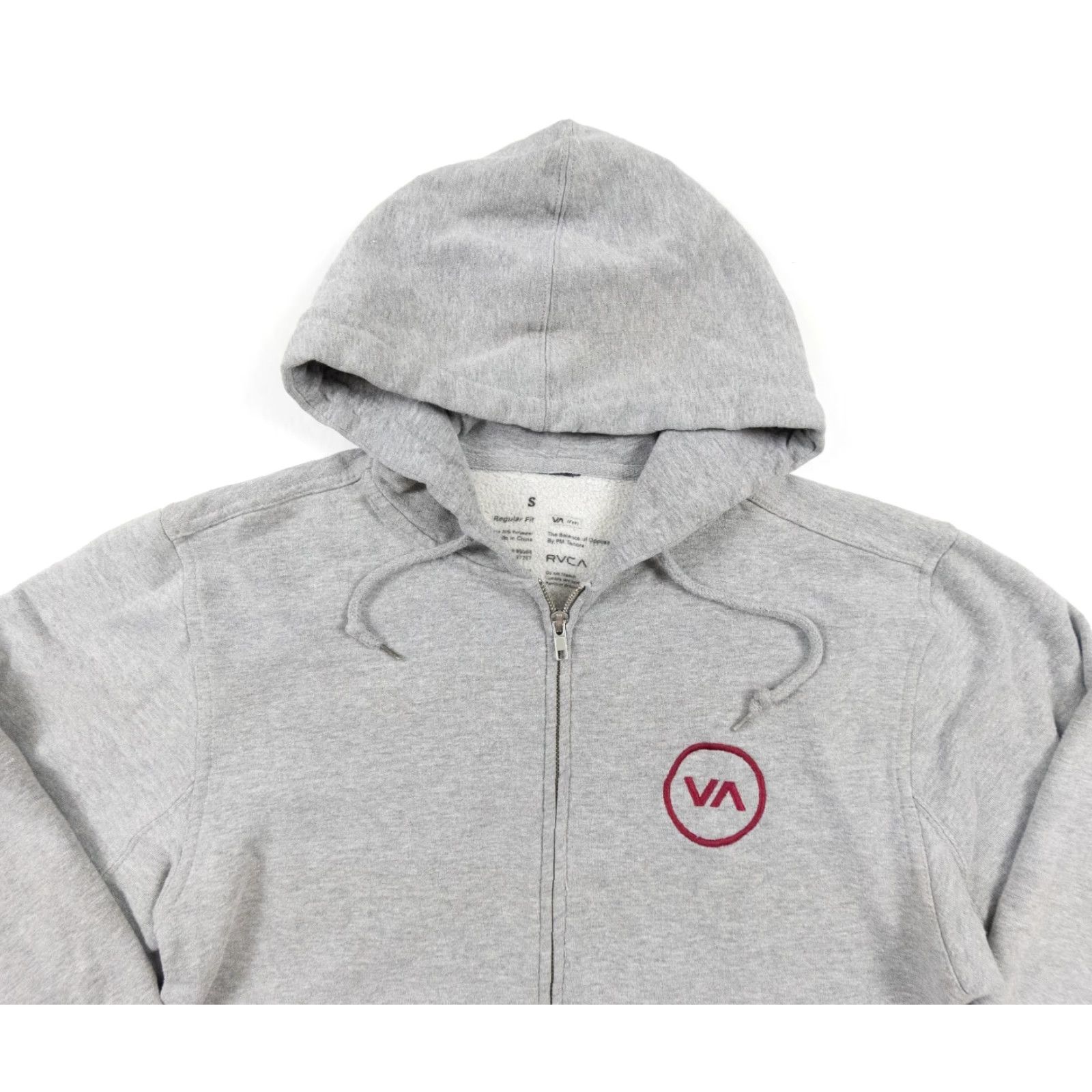RVCA RVCA Mens Small Hoodie Gray Sweatshirt Full Zip Surf Streetwear Skate Sweater Size US S / EU 44-46 / 1 - 2 Thumbnail