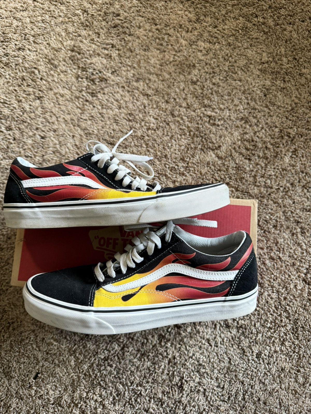 Vans VANS Old Skool “Flames” shoes Size US 9.5 / EU 42-43 - 1 Thumbnail