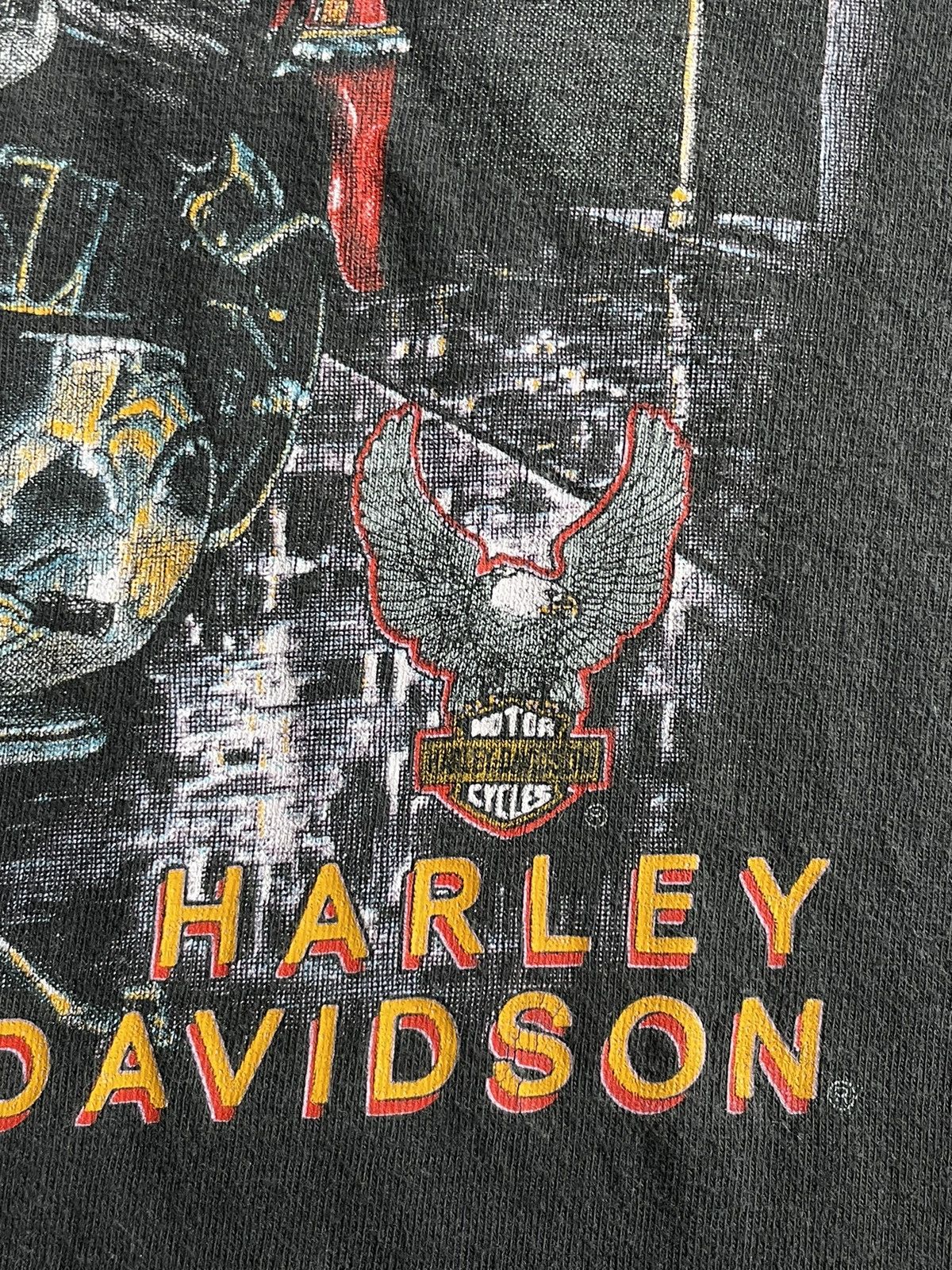Harley Davidson × Vintage Vintage 3D Emblem 1989 Harley Davidson T-Shirt Street Tough Size US XL / EU 56 / 4 - 6 Thumbnail