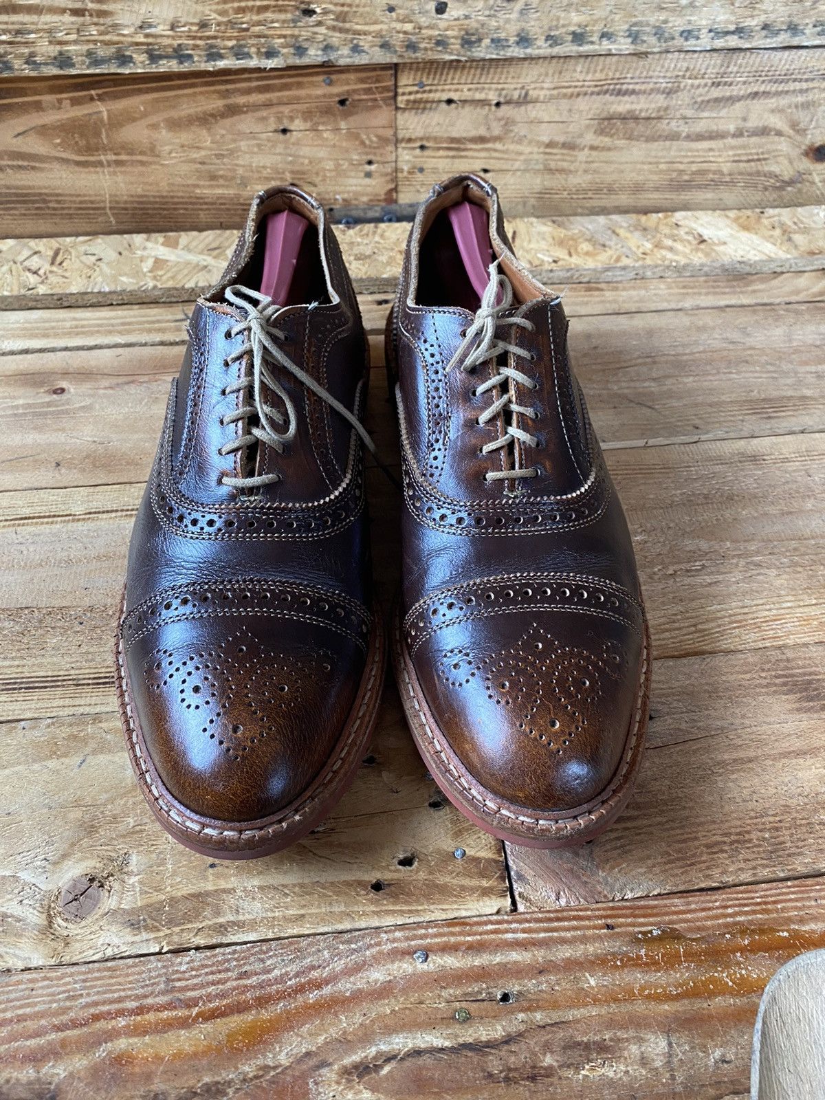 Allen Edmonds Allen Edmond strandmonk brown oxford shoes sz 9.5 Size US 9.5 / EU 42-43 - 1 Thumbnail