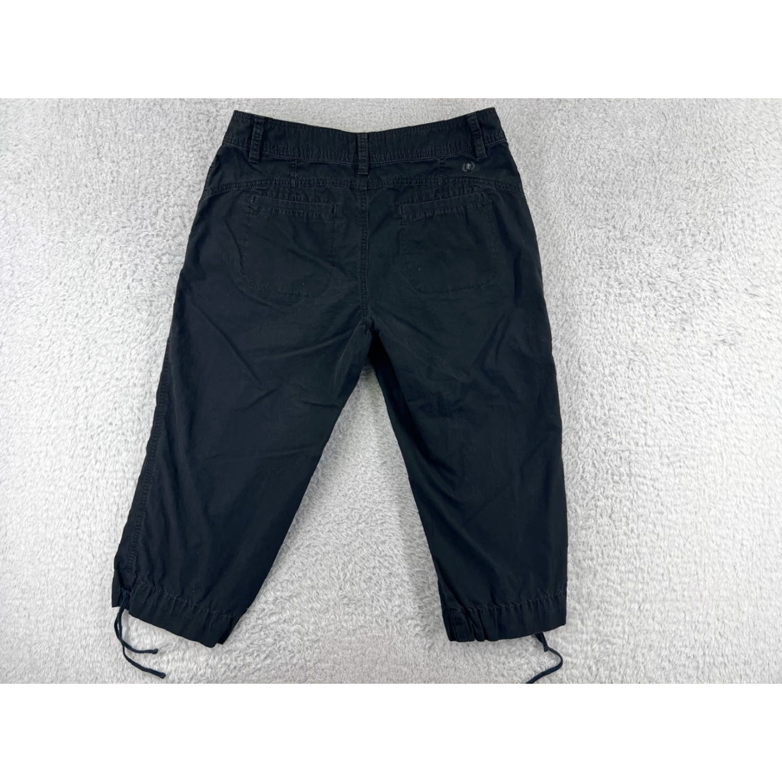 Izod IZOD Pants Capri Womens 6 Black 100% Cotton Knit Straight - Regular Fit, Inseam 20" | Women’s Casual/Workwear - IZOD Brand Womens Clothing Size 28" / US 6 / IT 42 - 2 Thumbnail