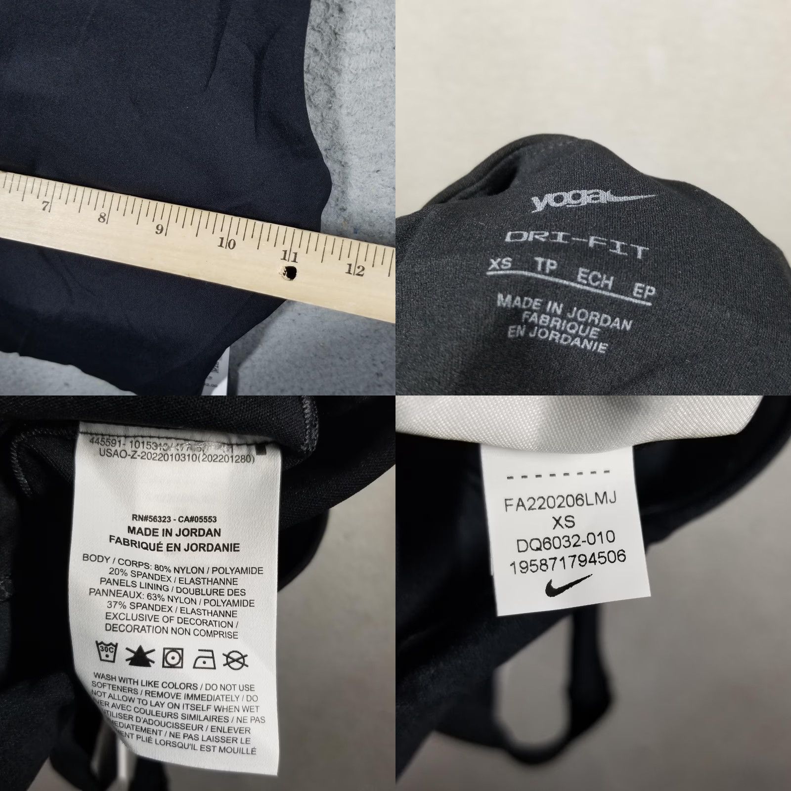 Nike Nike Yoga Dri-FIT Luxe Shelf-Bra Cropped Tank XS Black Women Sports Bra Size ONE SIZE - 8 Thumbnail