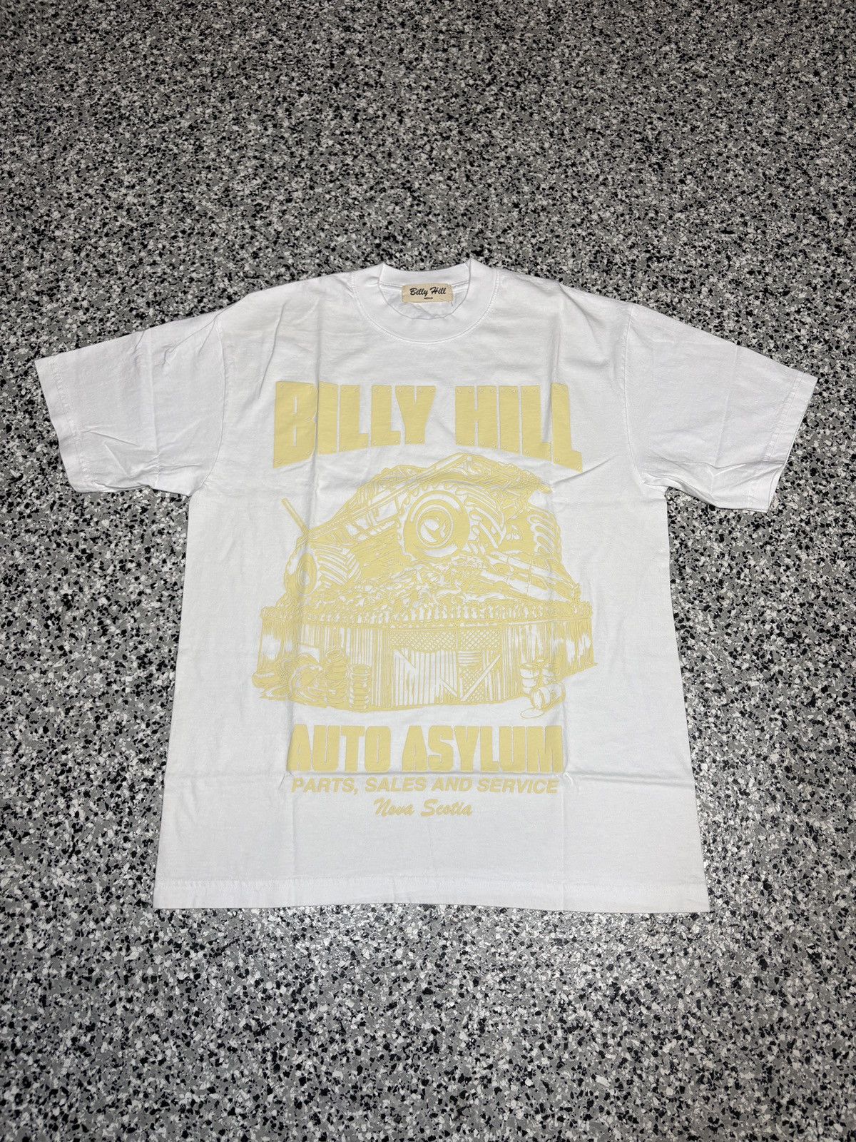 Billy Hill 2022 Billy Hill White/Gold “Auto Asylum” T-Shirt Size M Size US M / EU 48-50 / 2 - 1 Thumbnail
