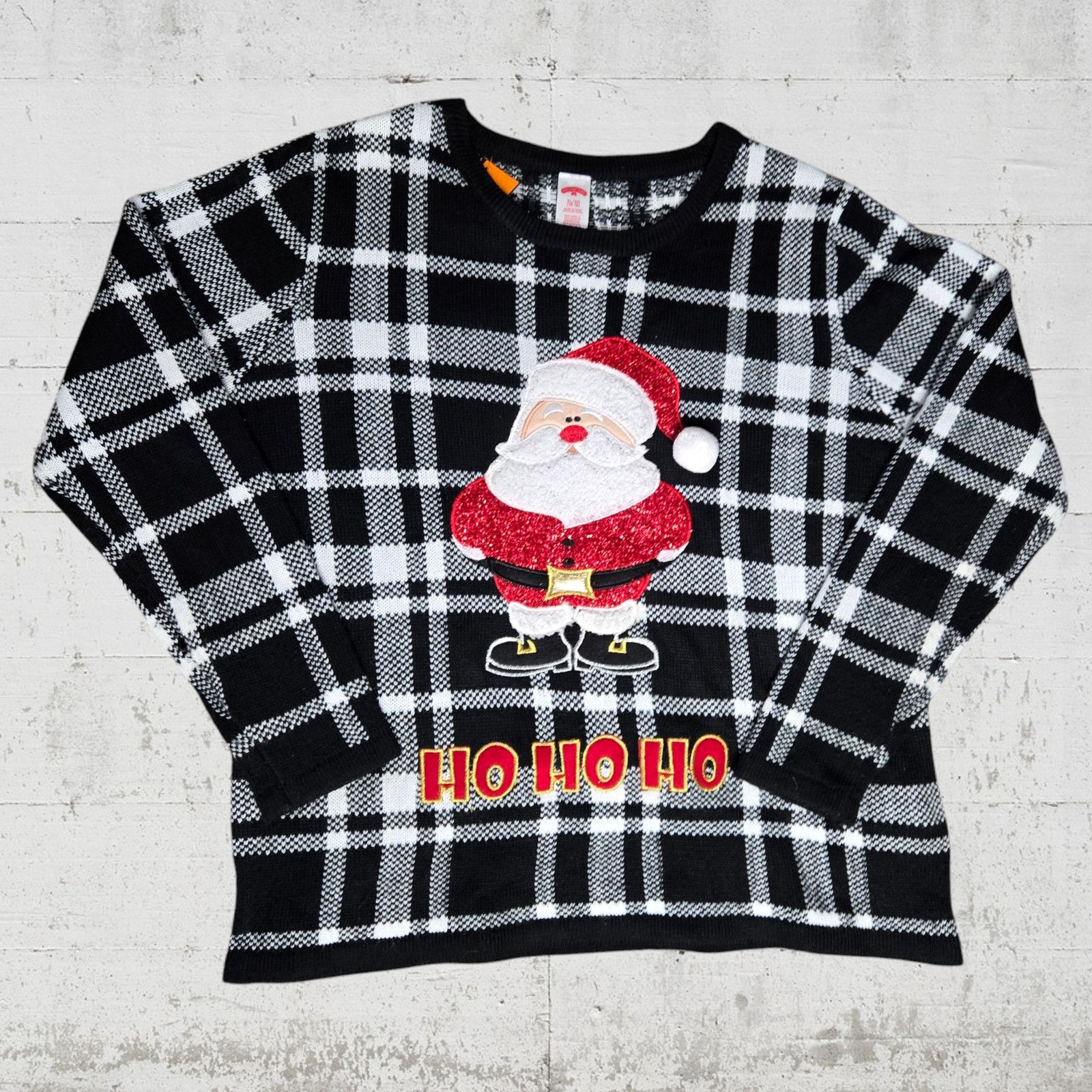 Other Black Plaid Ugly Christmas Sweater Size XL Size XL / US 12-14 / IT 48-50 - 1 Thumbnail