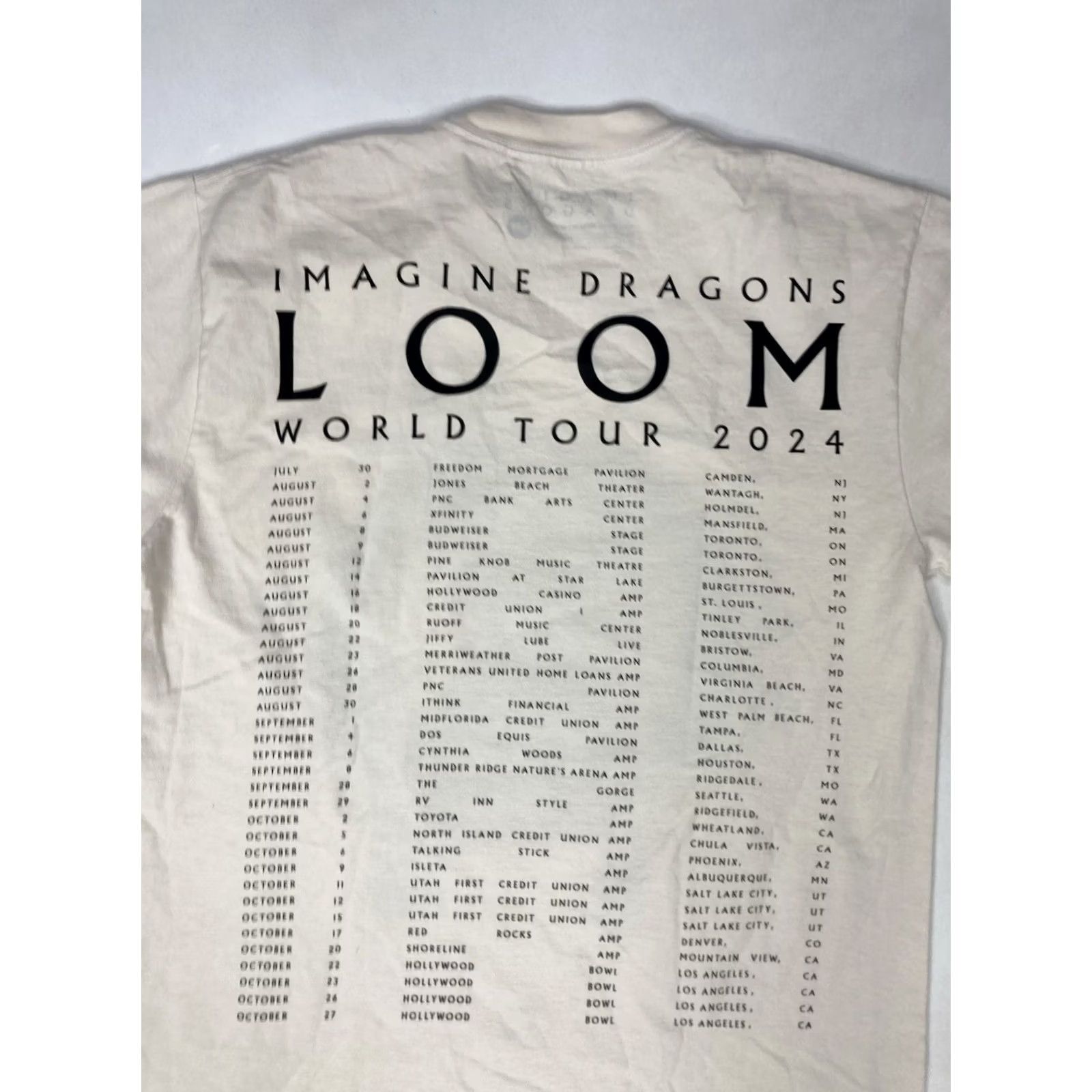 Vintage VINTAGE Imagine Dragons Loom World Tour 2024 Graphic T-shirt Men Medium Music Shirt Ivory Cotton Crew Neck Short Sleeve Logo All Seasons 90s? Size US M / EU 48-50 / 2 - 4 Thumbnail