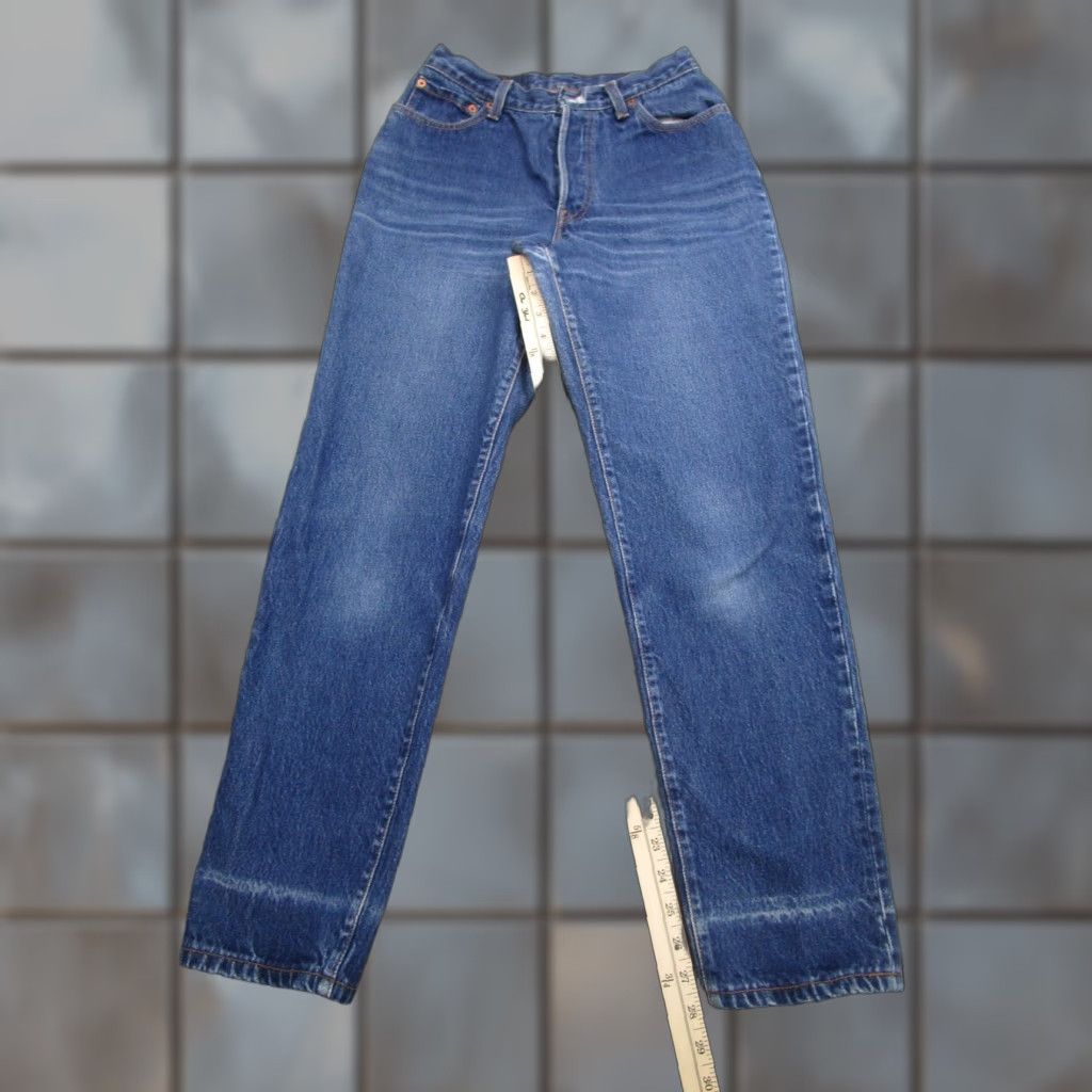 Levi's Vintage Levis 544 Jeans Womens 11 Blue High Rise Tapered Button Fly Made USA 90s Size 32" / US 10 / IT 46 - 1 Thumbnail