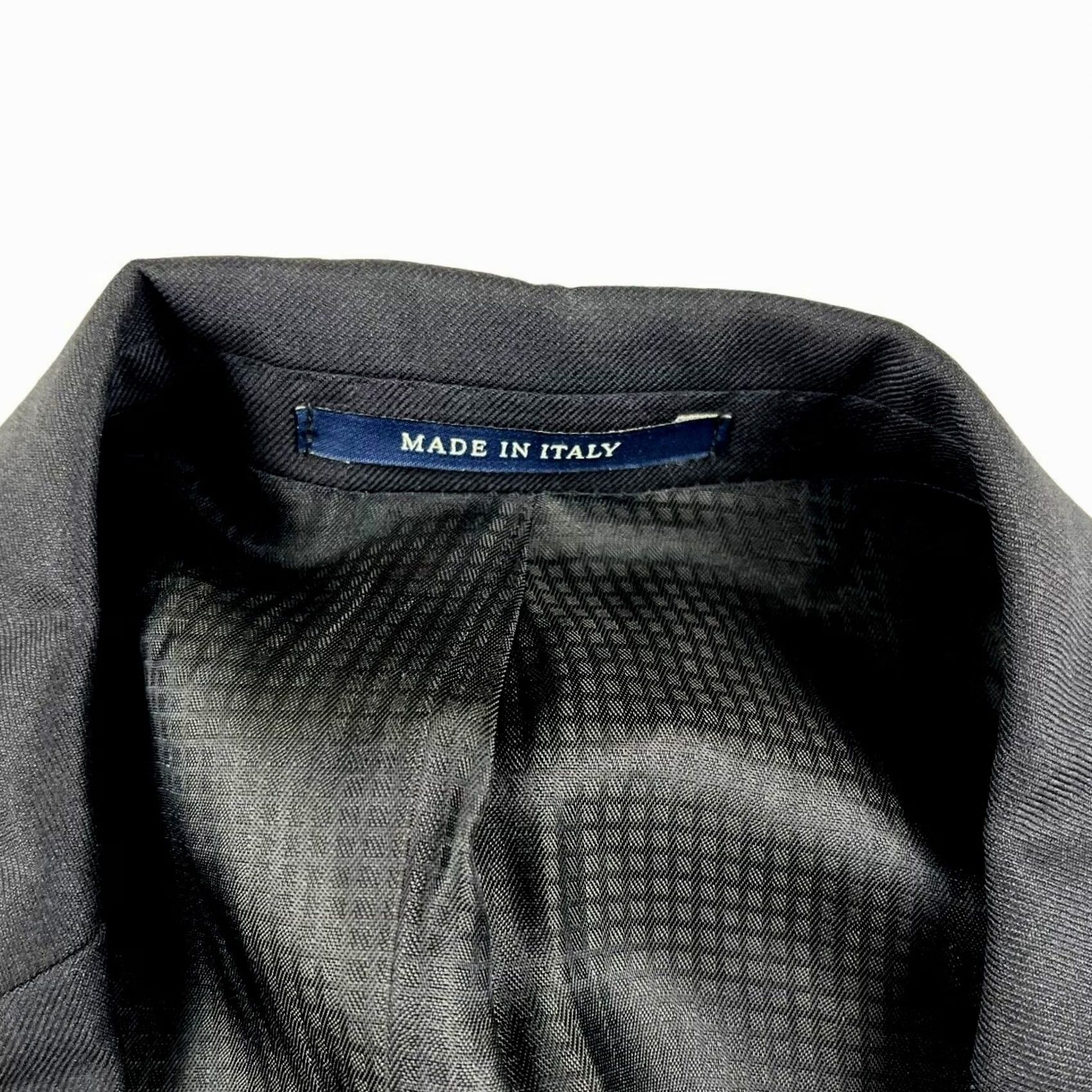Vintage Boggi Milano Guabello Blazer Men's Black Extra Slim Fit 40 SHORT Italy Cotton/Linen Blend Notch Lapel Three-Button Front Short Jacket/Coat Size US 40 / EU 56 - 5 Thumbnail
