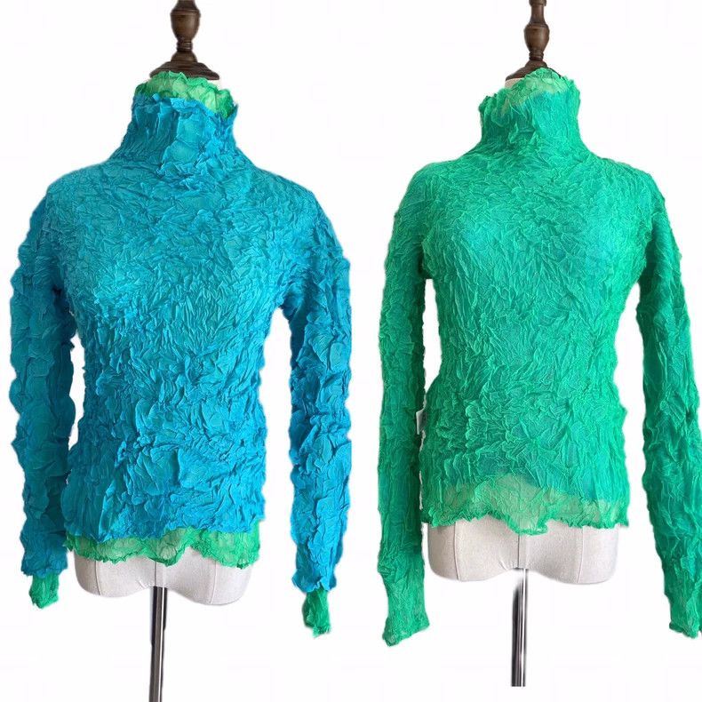 Issey Miyake Issey Miyake size:2 Green main line double-layer petal ple Size XS / US 0-2 / IT 36-38 - 1 Thumbnail