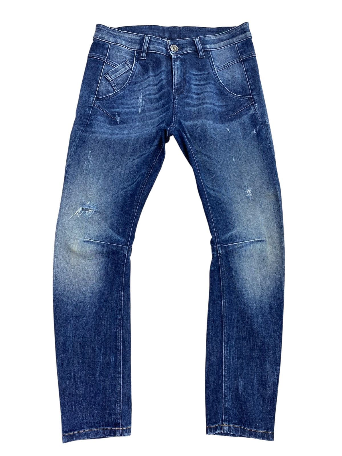 Japanese Brand Japanese Boyfriend Blue Wash Style Jeans Size US 31 - 1 Thumbnail
