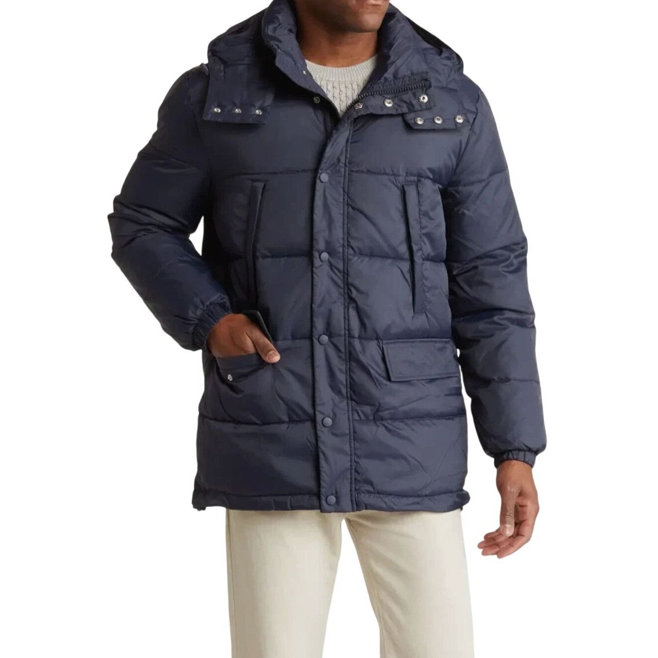 Slate & Stone Slate & Stone Men’s Down Puffer Jacket Size L Navy Blue MSRP Size US L / EU 52-54 / 3 - 1 Thumbnail