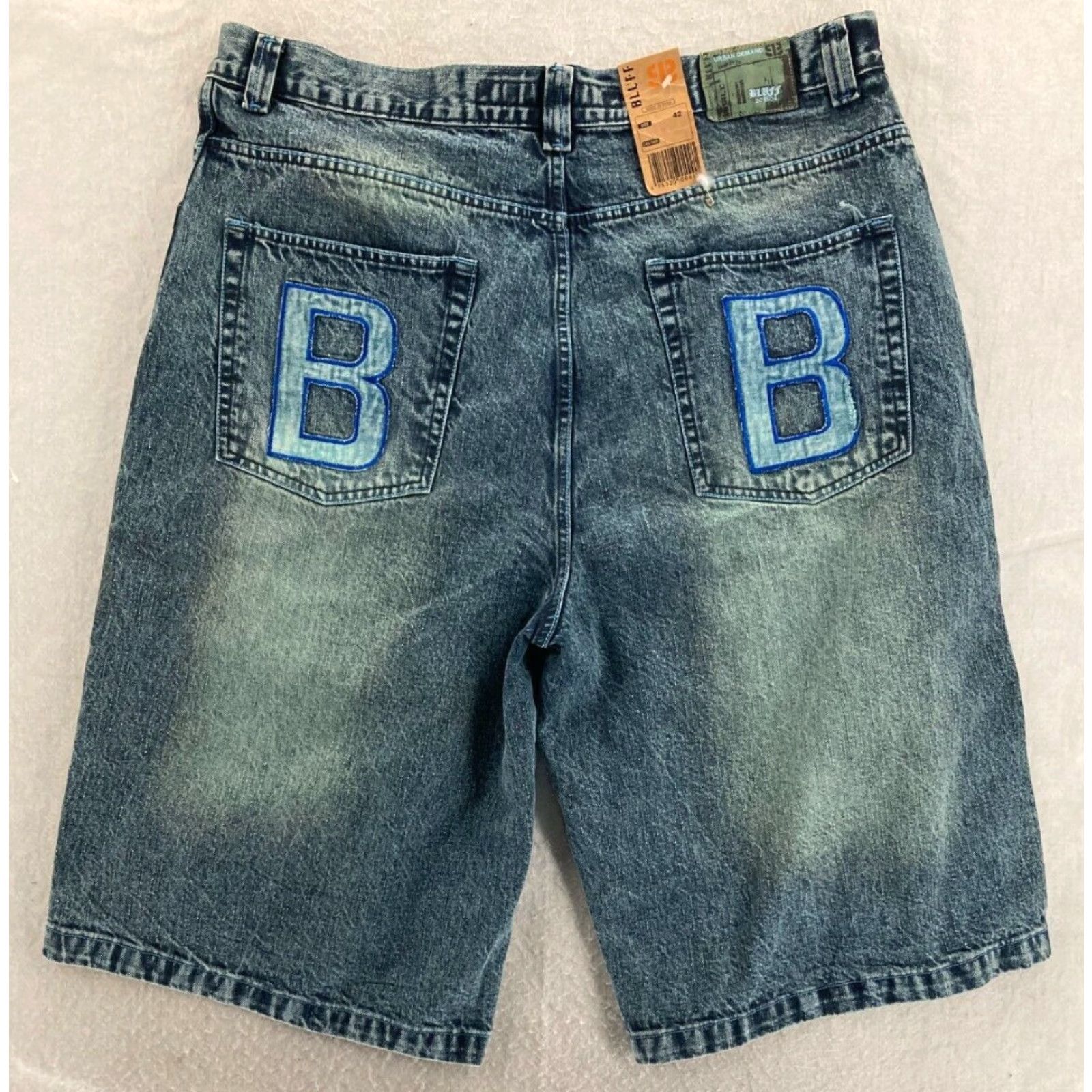 Vintage VINTAGE Bluff Urban Bermuda Shorts Mens 42 Blue Denim Acid Wash Cotton NWT Size US 42 / EU 58 - 6 Thumbnail