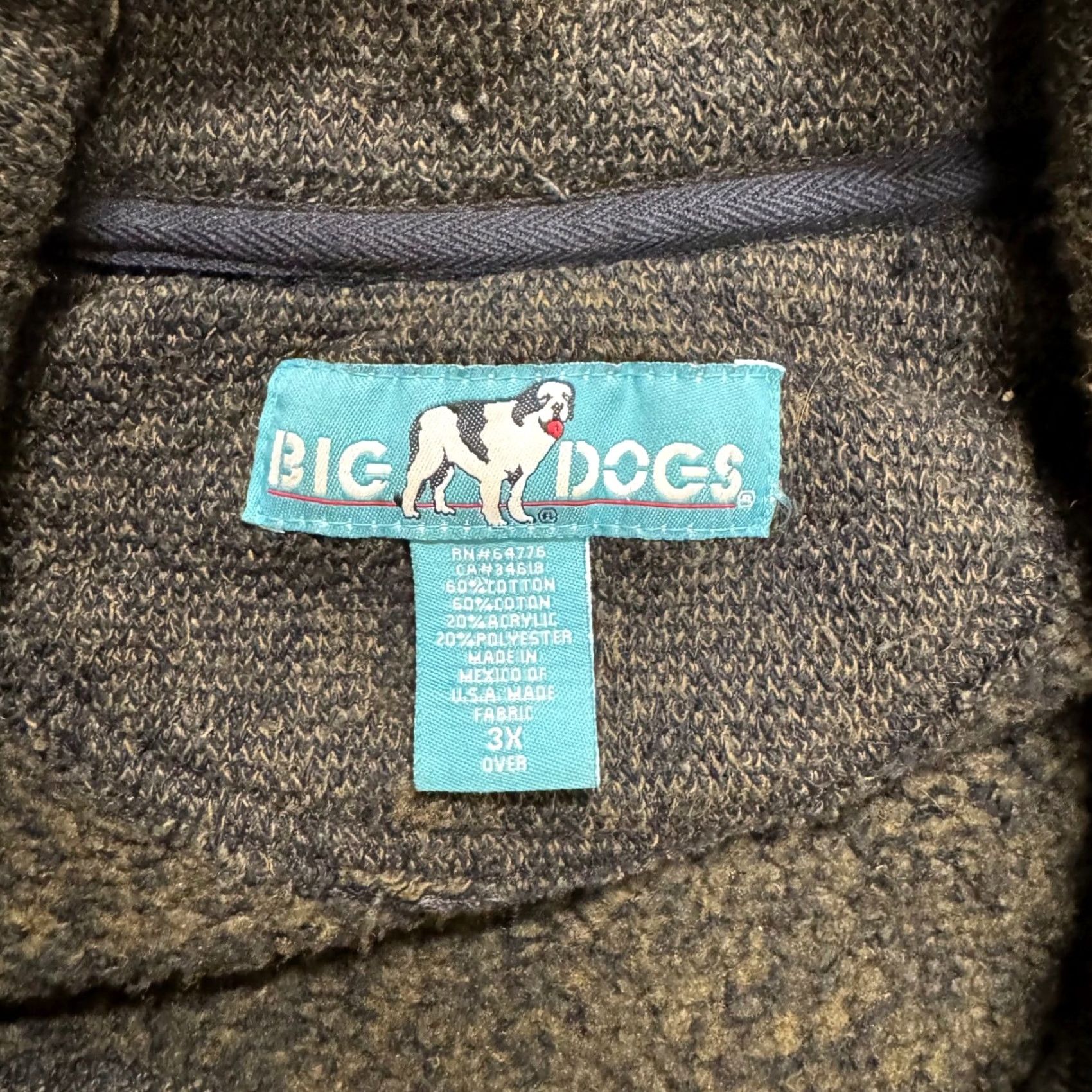 Vintage VINTAGE VTG Big Dogs Pullover Fleece 1/4 Zip Jacket Coat Mens 3XL Green Cotton Y2K Shirt Size US XXL / EU 58 / 5 - 3 Thumbnail
