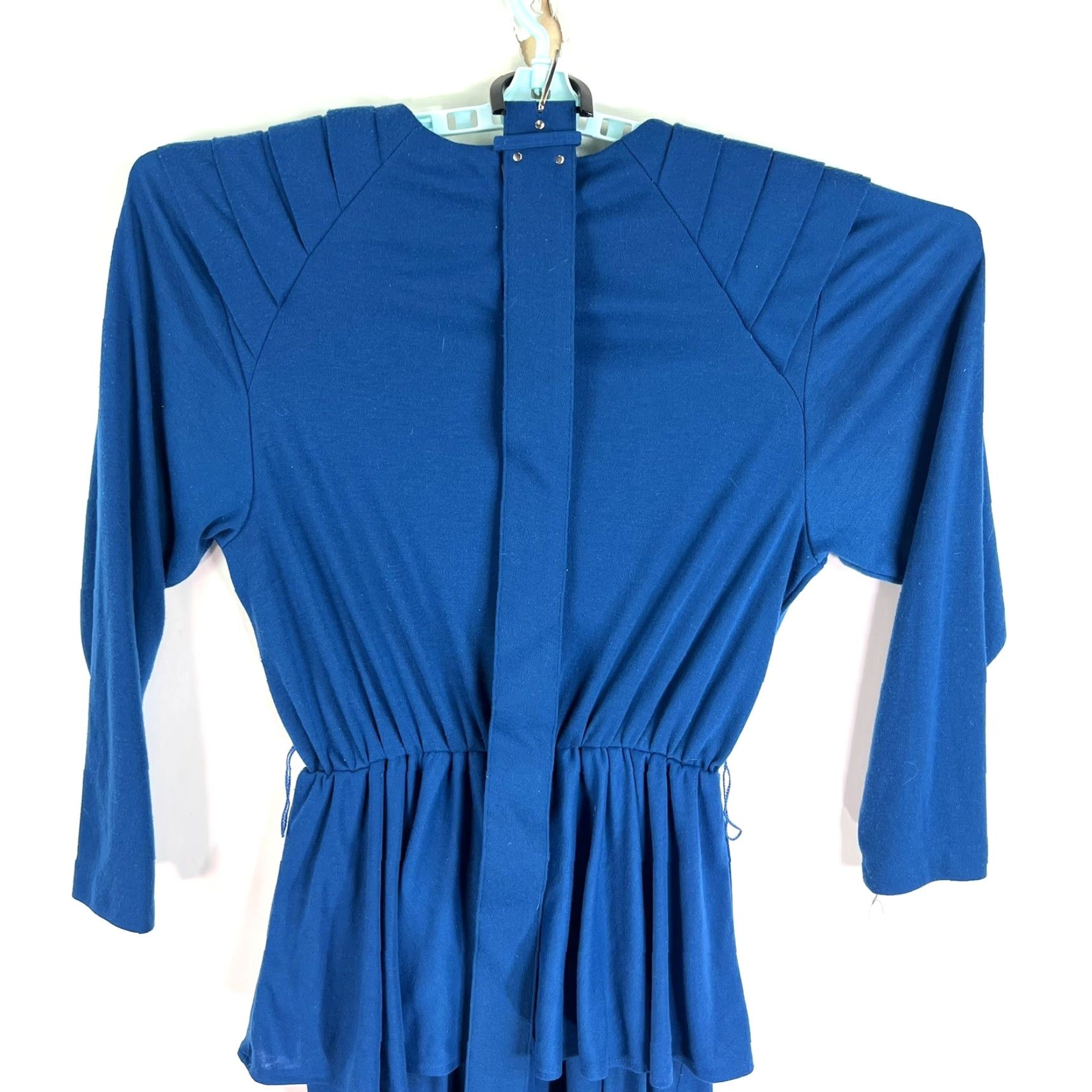 Vintage VINTAGE Halmode Dress Women Size 16W Blue Pleated Peplum Drop Waist Knee-Length Womans Size XXL / US 16-18 / IT 52-54 - 5 Thumbnail
