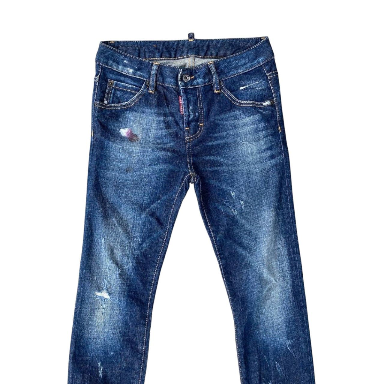 Dsquared2 DSQUARED DISTRESSED PAINTED JEAN WOMEN SIZE 36 ITALY Size 30" / US 8 / IT 44 - 2 Thumbnail