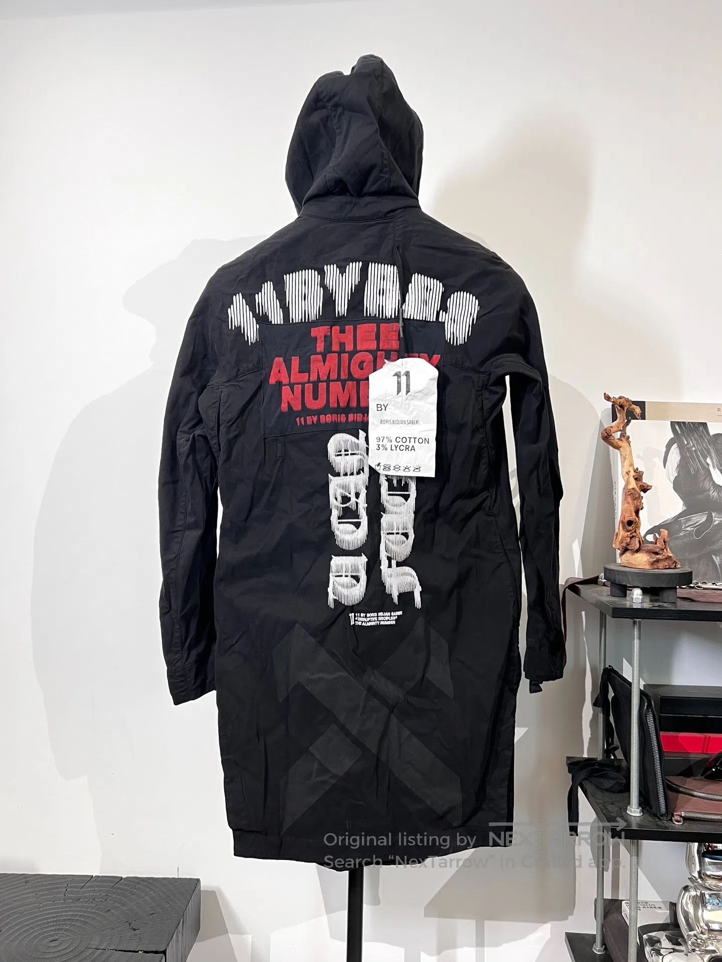 Boris Bidjan Saberi AW15 BORIS BIDJAN SABERI BLOOD RED 2 IN 1 COAT