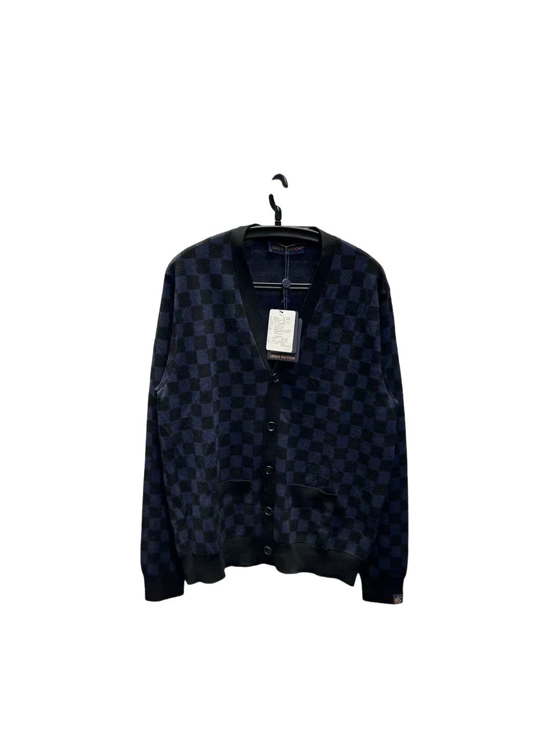 Louis Vuitton Louis Vuitton Wavy Damier Knit Wool Cardigan M Size US M / EU 48-50 / 2 - 1 Thumbnail