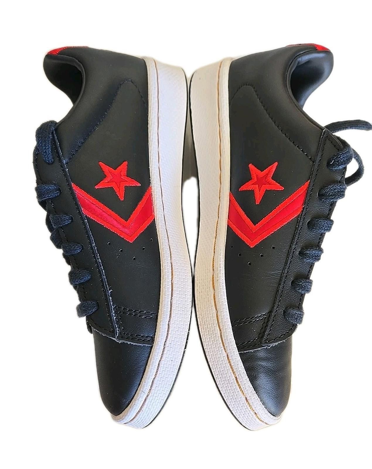 Converse Converse Pro Leather Low Top Black Red Sneakers sz 6 Men 4.5 Size US 6 / IT 36 - 9 Thumbnail