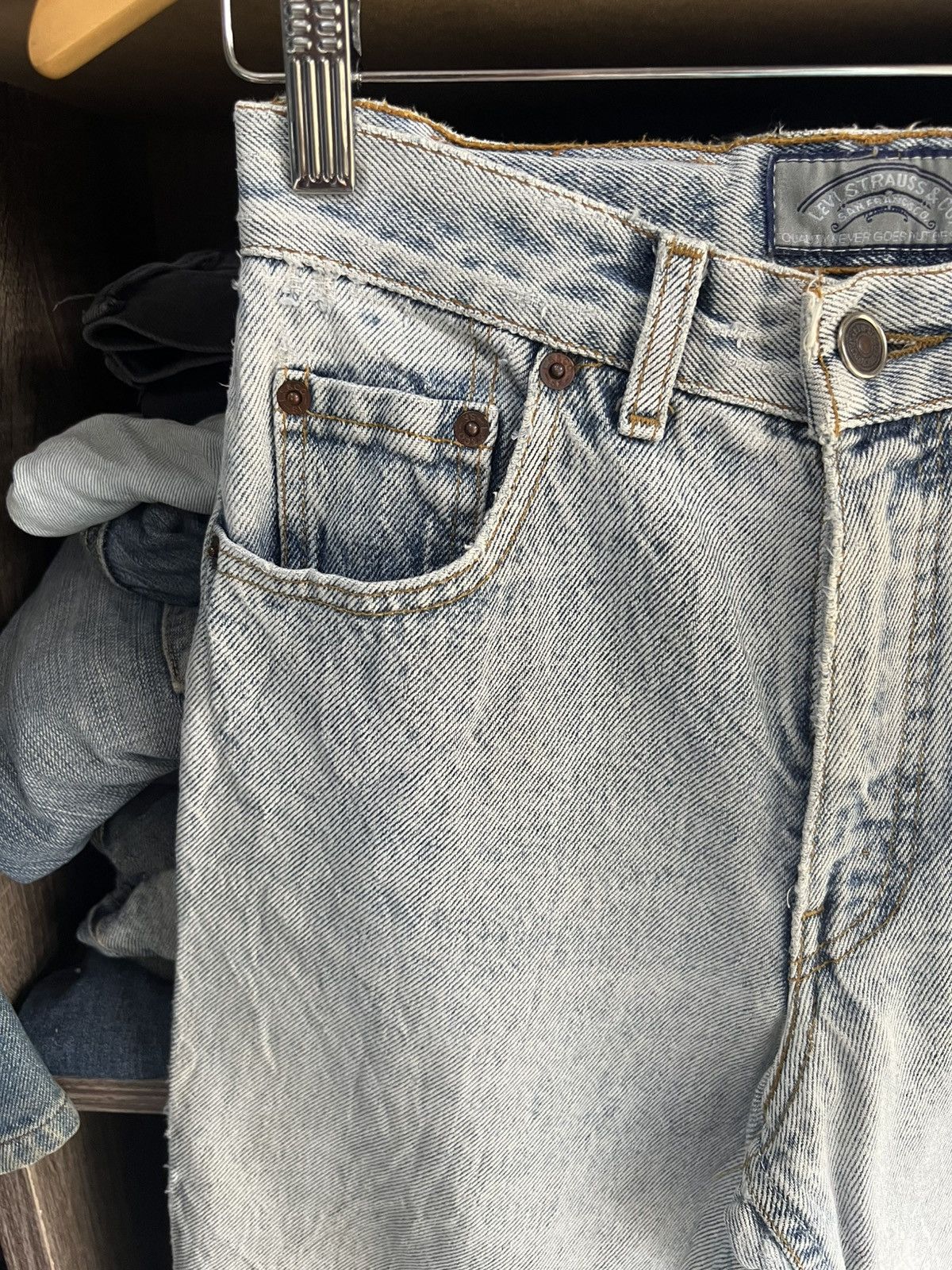 Levi's 🔥Vintage Levis Distressed Denim Size US 26 / EU 42 - 7 Thumbnail