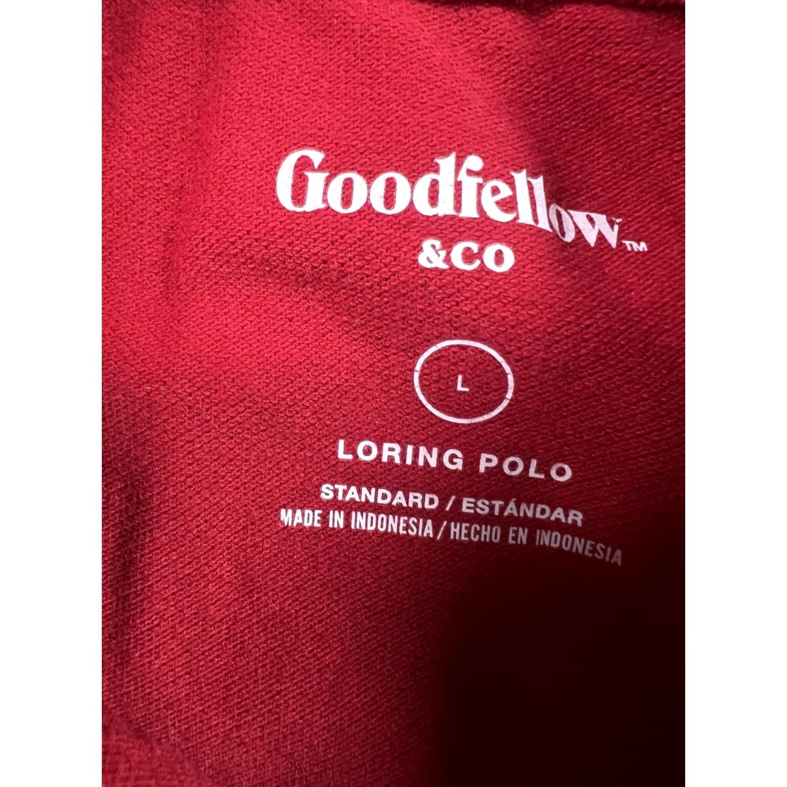 Gap GoodFellow Men's Casual Red Loring Polo Shirt Size Large Short Sleeve Cotton Knit Button Collar T-Shirt 2020-2029 Summer Seasonal Regular Mens Size US L / EU 52-54 / 3 - 5 Thumbnail