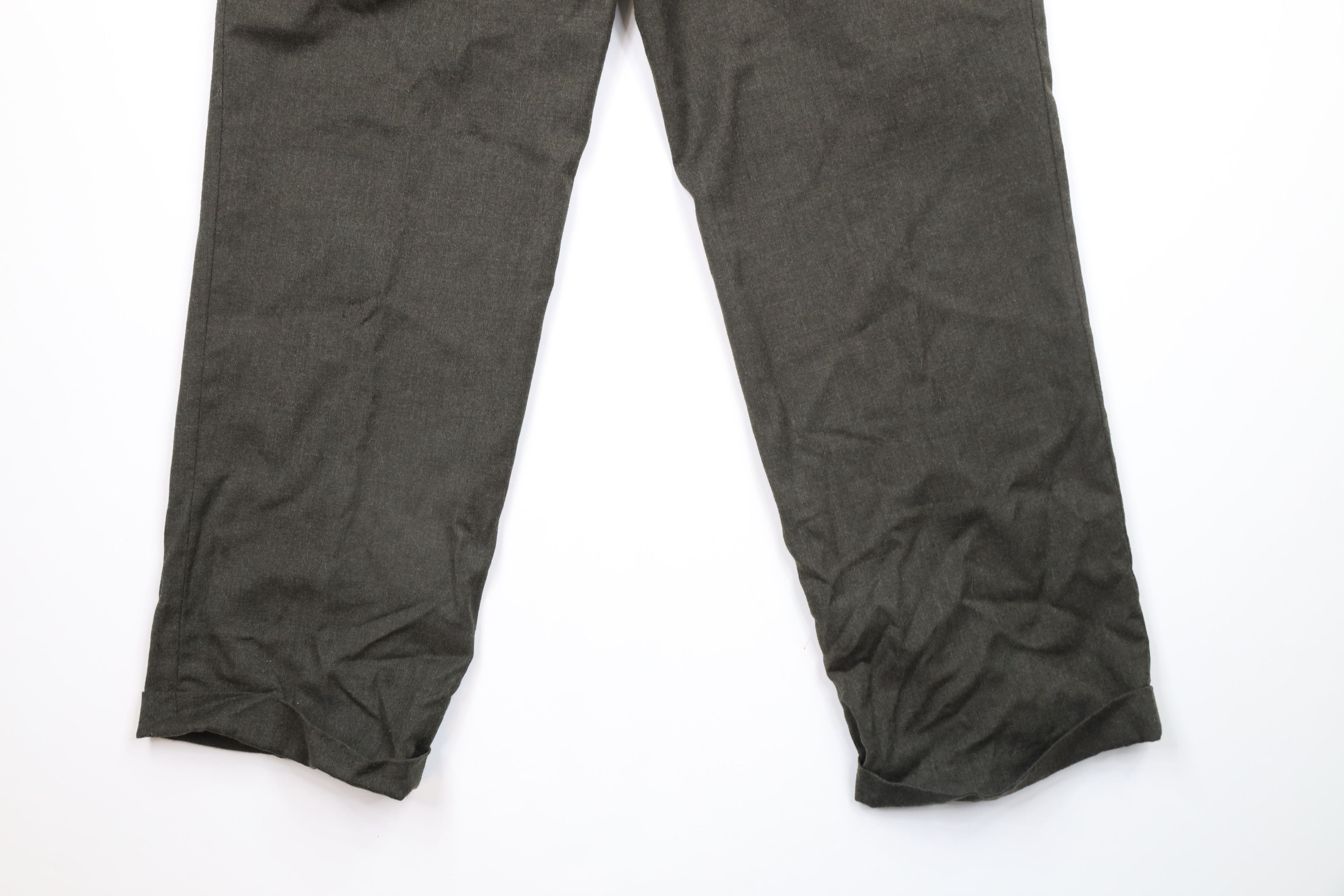 Ralph Lauren × Vintage Vintage 90s Chaps Ralph Lauren Wool Wide Leg Pants Green Size US 34 / EU 50 - 11 Thumbnail