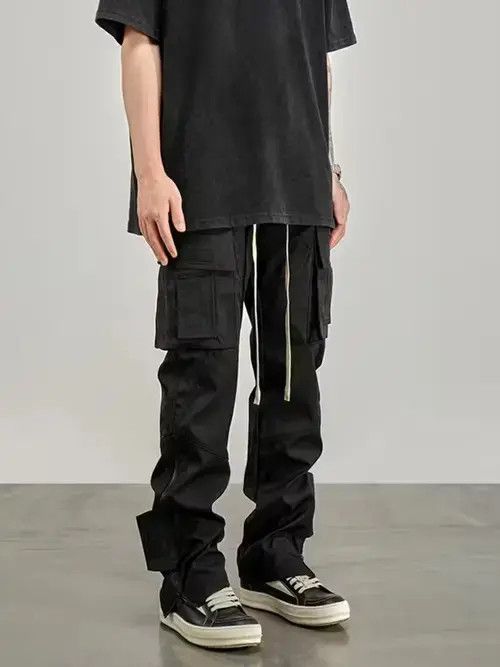stack utility yuppie flared cargo pants