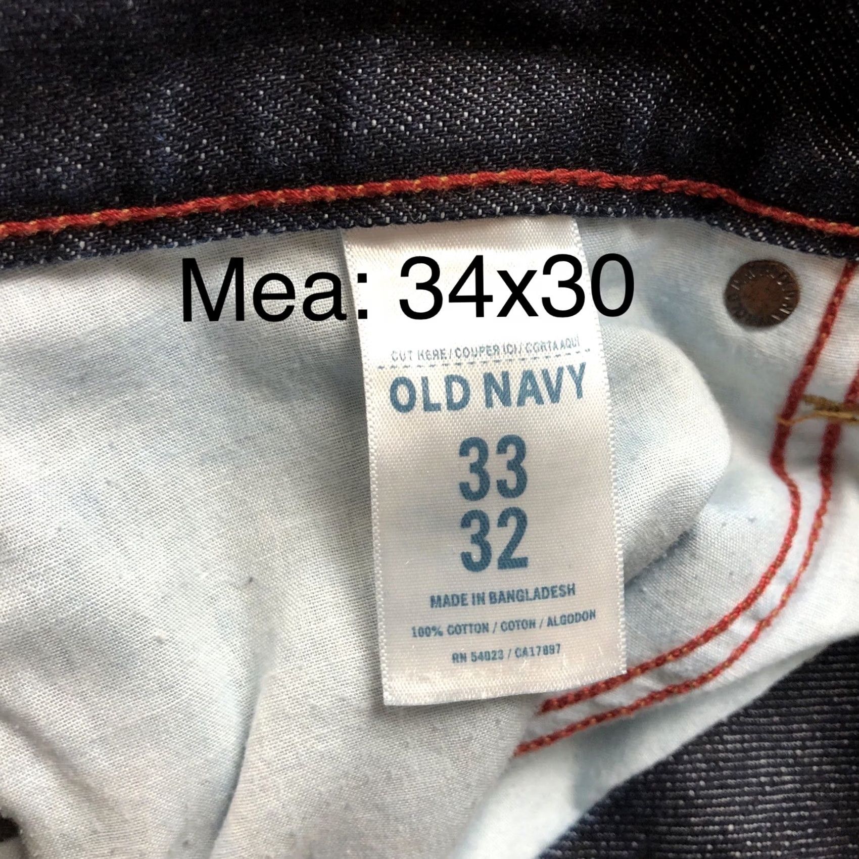 Old Navy Old Navy Jeans Men 34x30 Slim Straight Denim Dark Wash Stretch 5-Pocket Casual Size US 34 / EU 50 - 3 Thumbnail