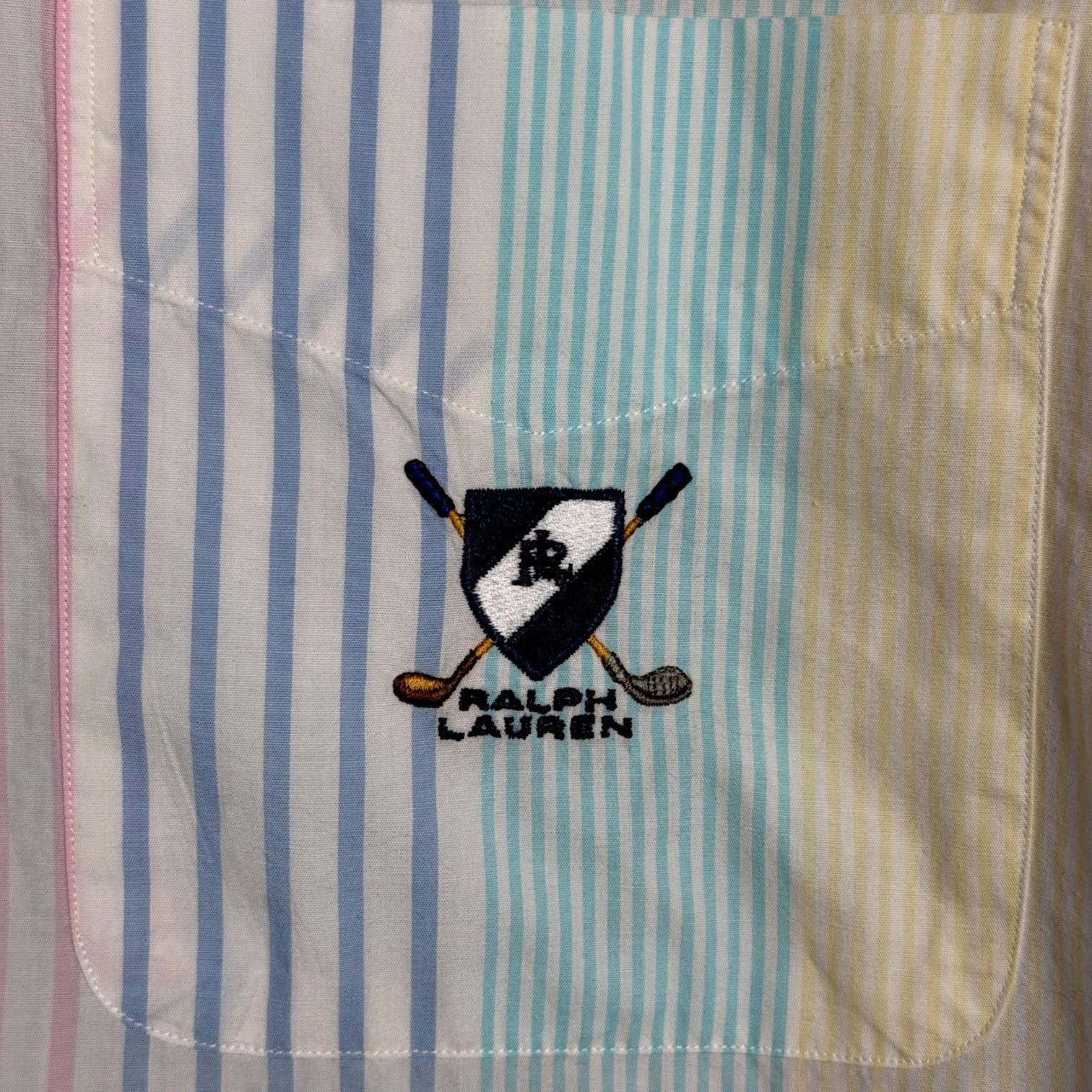 Polo Ralph Lauren 90s Polo Ralph Lauren Multi Stripe Pastel L/S Golf Emblem XL Size US XL / EU 56 / 4 - 3 Thumbnail