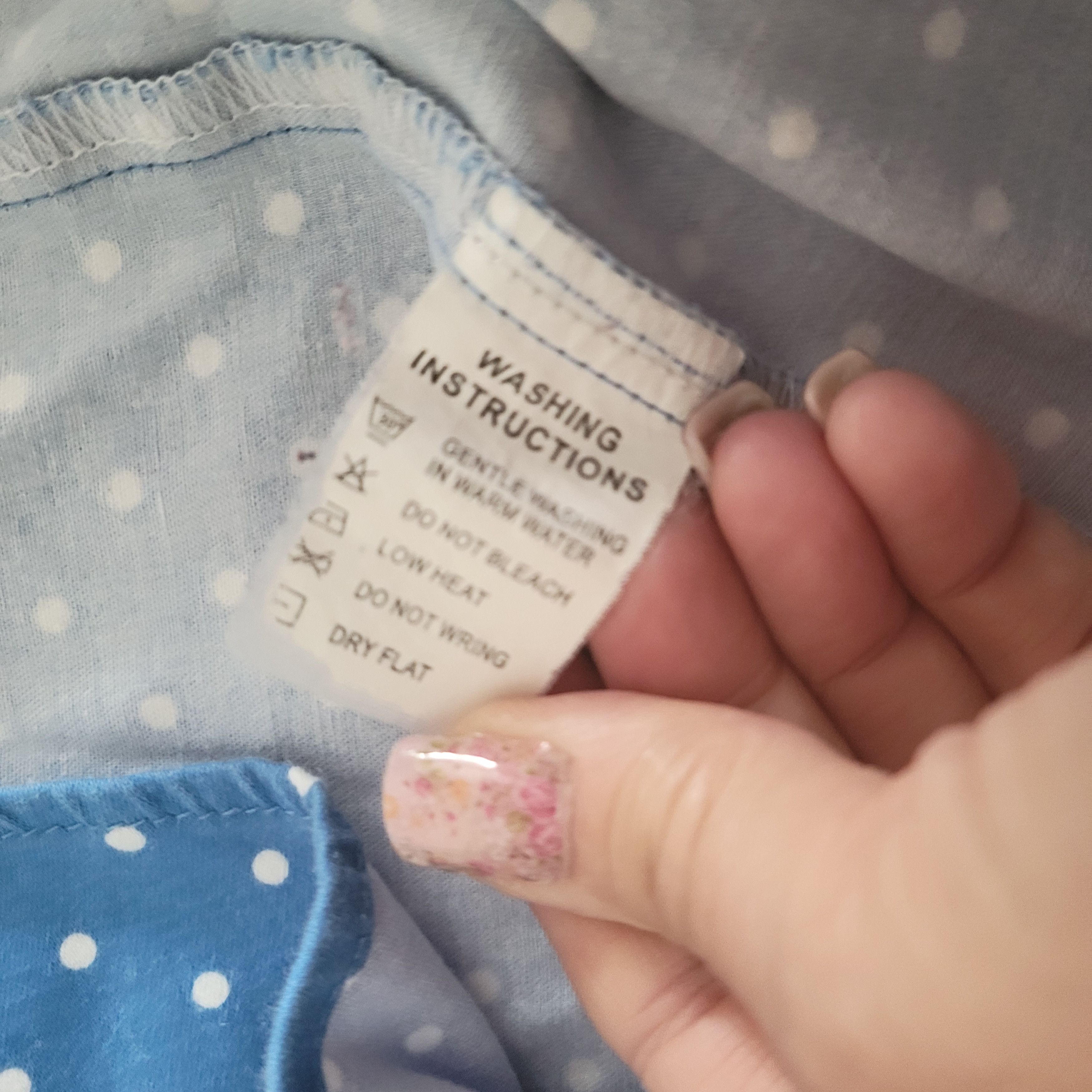 NBDN Nobrandedon Grace Karin Blue White Polka Dot Fitted Bodice Flare Dress Size S / US 4 / IT 40 - 8 Thumbnail