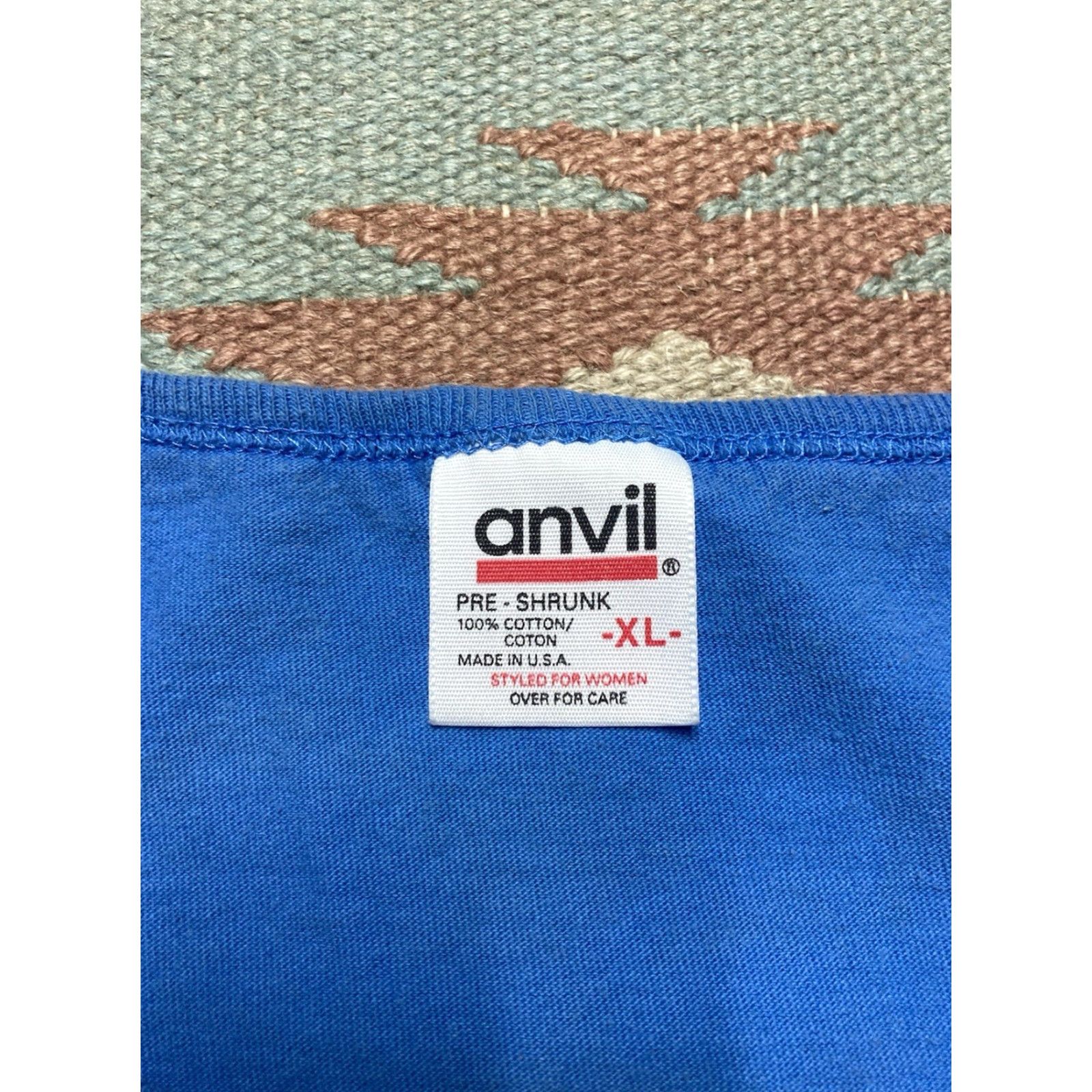Anvil VINTAGE 90s Tank Top Sleeveless Shirt Marit Lee Kucera Dog Folk Art Animal XL Blue Anvil T-Shirt Mens 90s Sleeveless Size US XL / EU 56 / 4 - 5 Thumbnail
