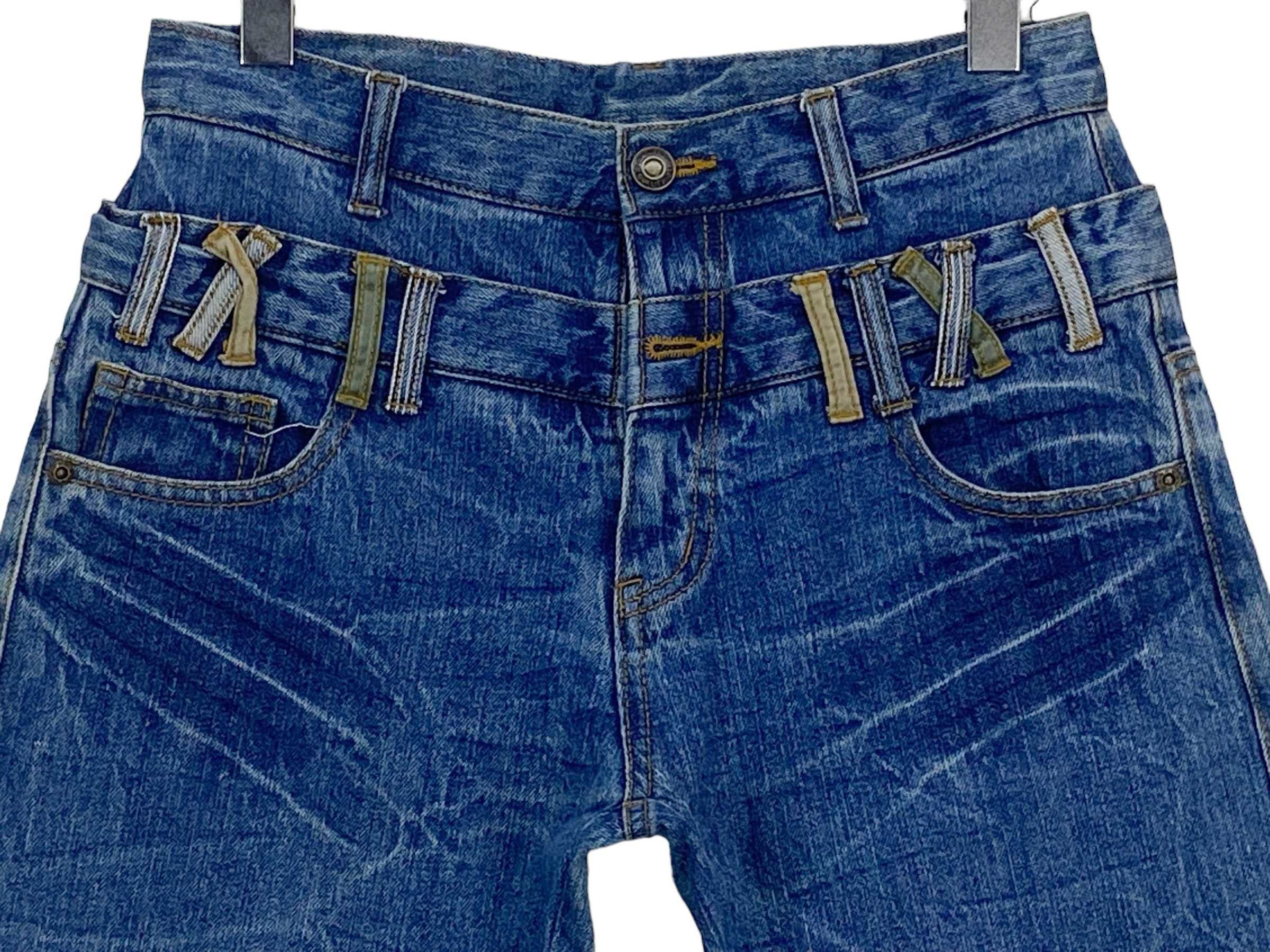 Japanese Brand El John Double Waist Denim Goth Punk Jeans Size US 30 / EU 46 - 3 Thumbnail