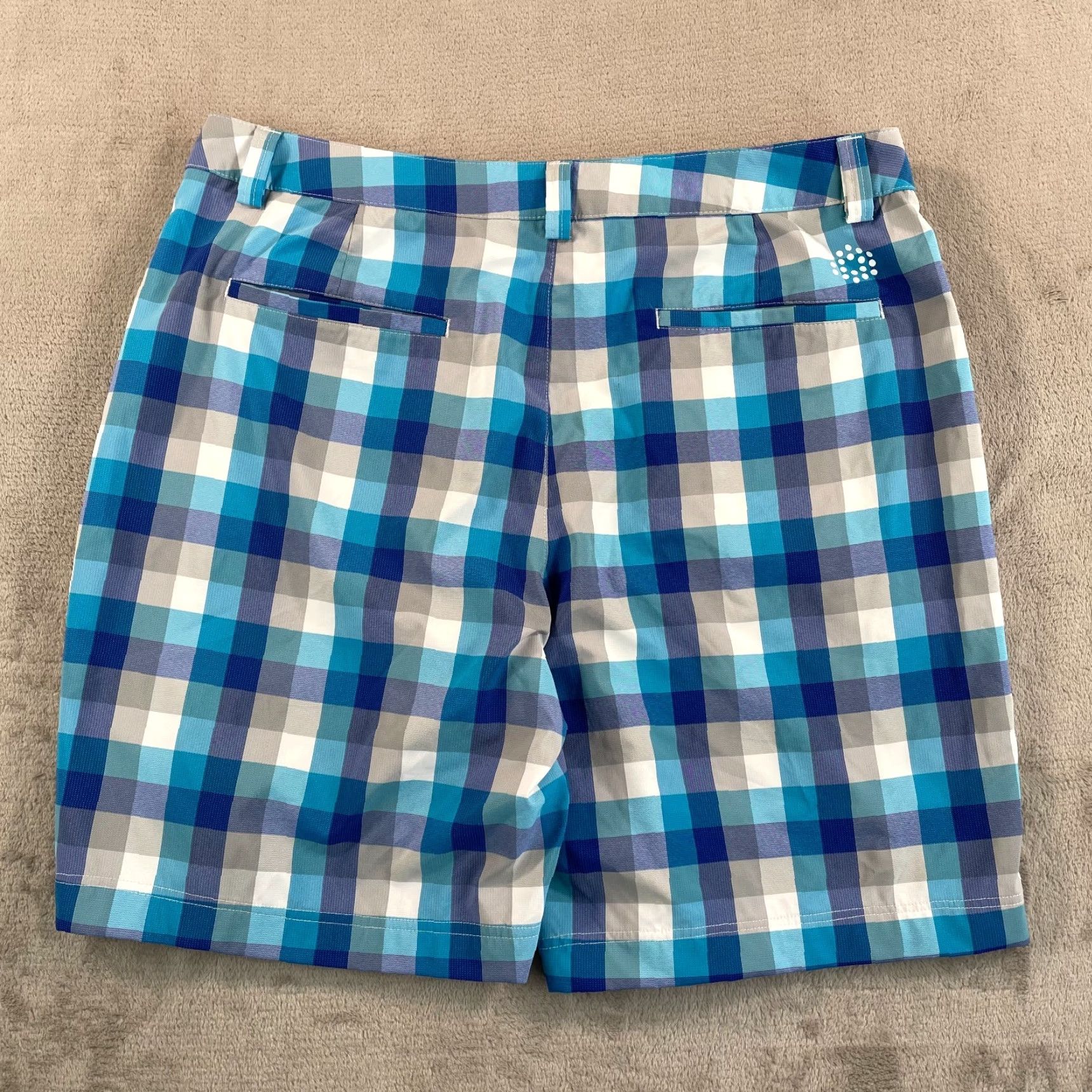 Puma Puma Golf Shorts Men 34 Blue Plaid Performance Flat Front NWOT Size US 34 / EU 50 - 3 Thumbnail