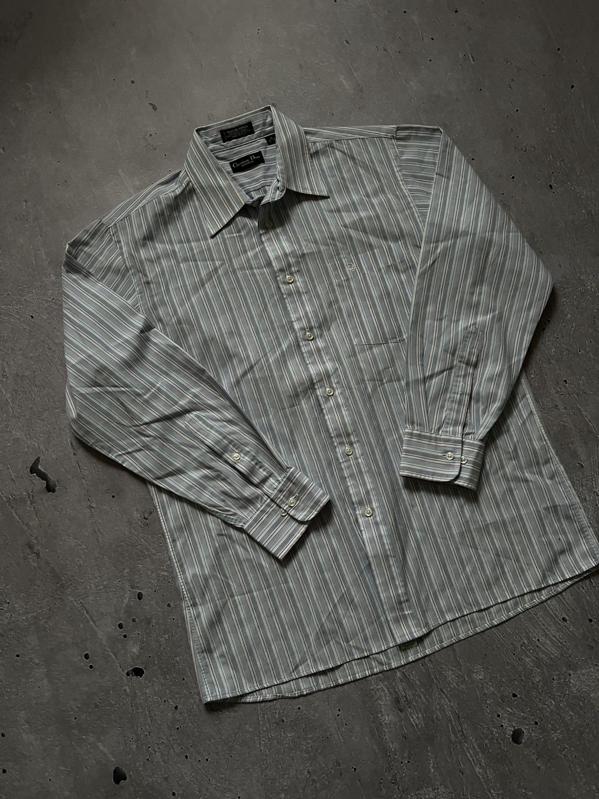 Christian Dior Monsieur VTG Christian Dior Shirt Men’s 16 32-33 L Stripe USA 90s Size US L / EU 52-54 / 3 - 1 Thumbnail