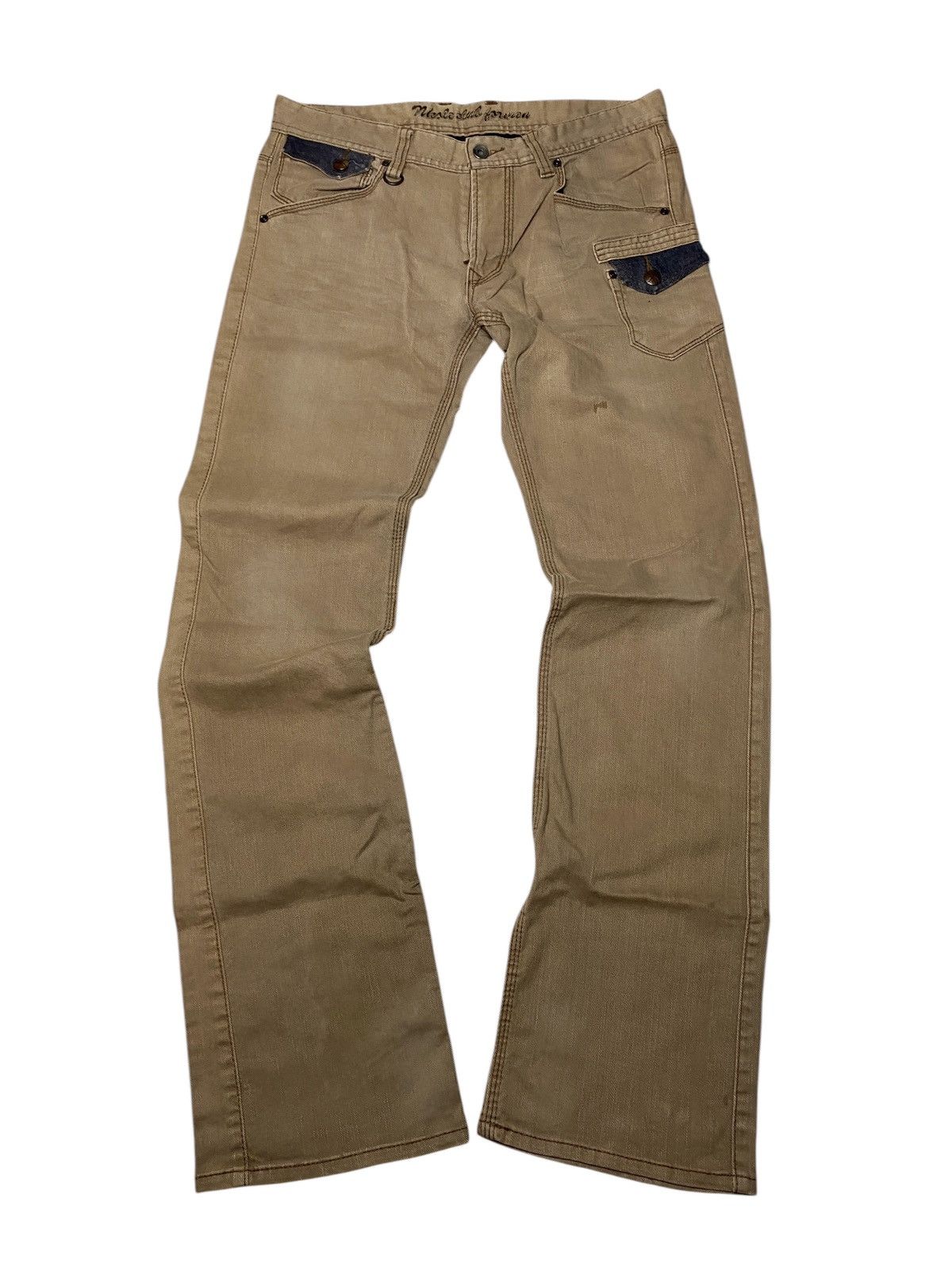 If Six Was Nine 2000's Nicole Club Flared Buckle Multipocket Pants Size US 31 - 1 Thumbnail