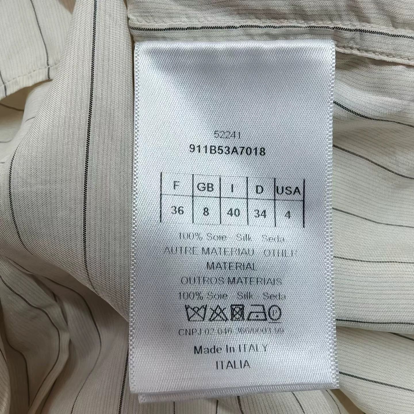 Dior long shirt with bee embroidery
