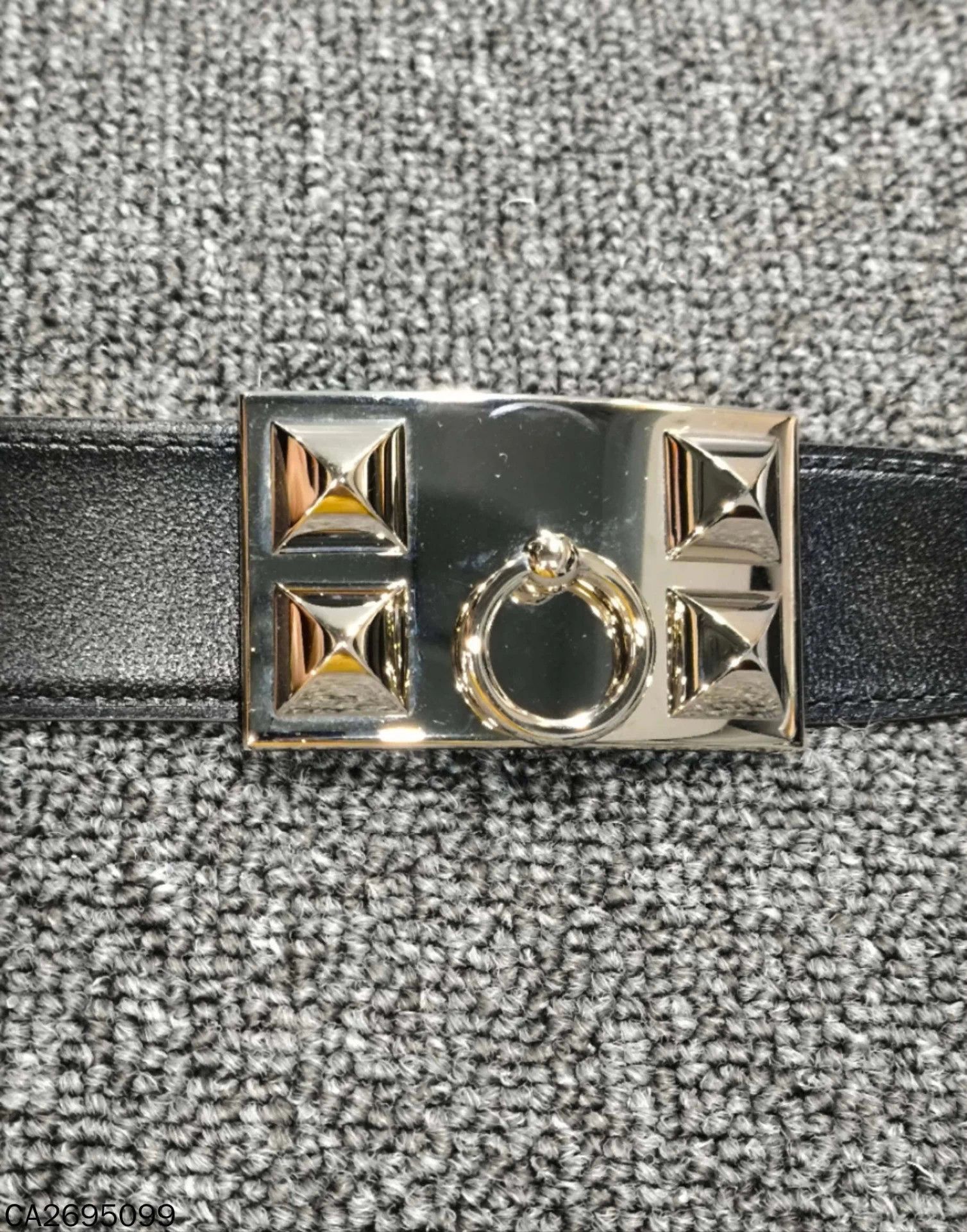 Hermes HERMES CDC belt color blocked black blue 99 New Size ONE SIZE - 3 Thumbnail