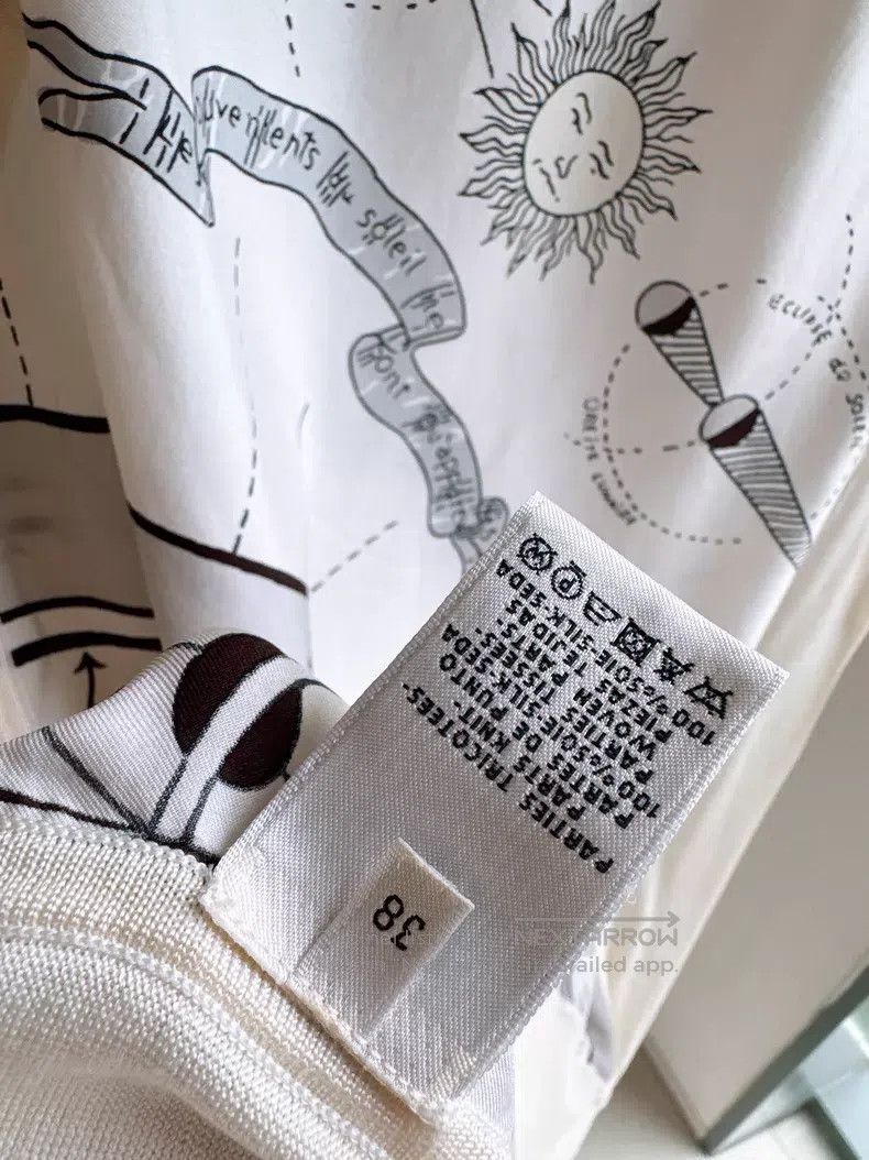 Hermes Hermes Constellation Star Chart Silk Printed Top Size XS / US 0-2 / IT 36-38 - 7 Thumbnail
