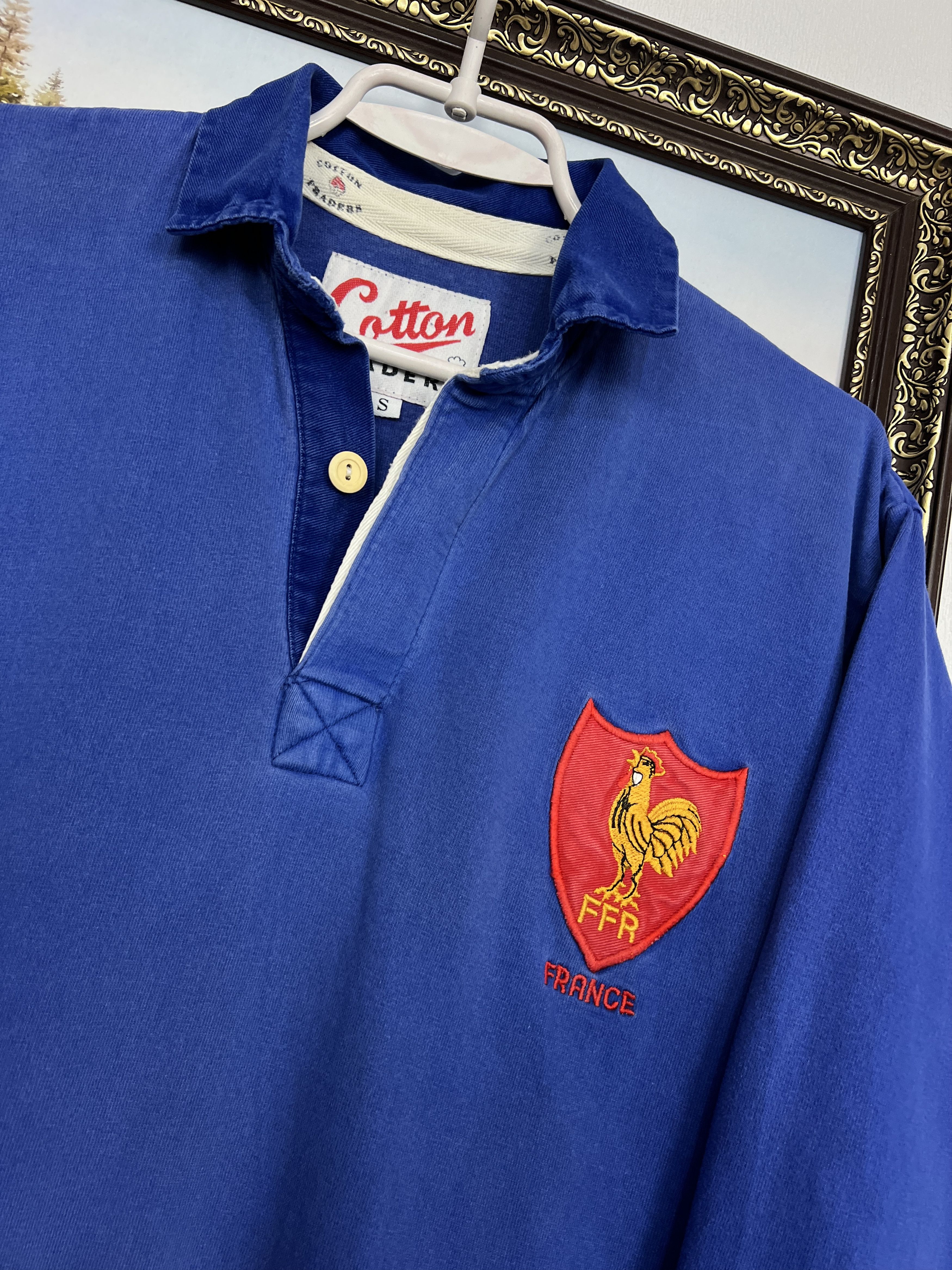 Cotton Traders Vintage 90's France Rugby Union Long Sleeve Jersey Trikot Size US S / EU 44-46 / 1 - 3 Thumbnail