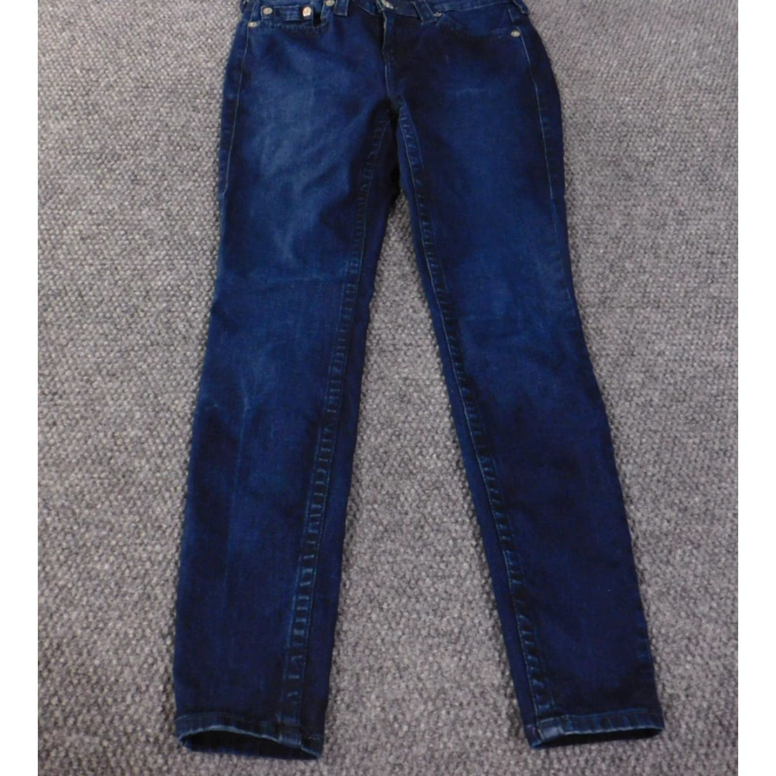 True Religion TRUE RELIGION Jeans Women 28 Halle Mid Rise Super Skinny Dark Denim Slim You Size 28" / US 6 / IT 42 - 2 Thumbnail