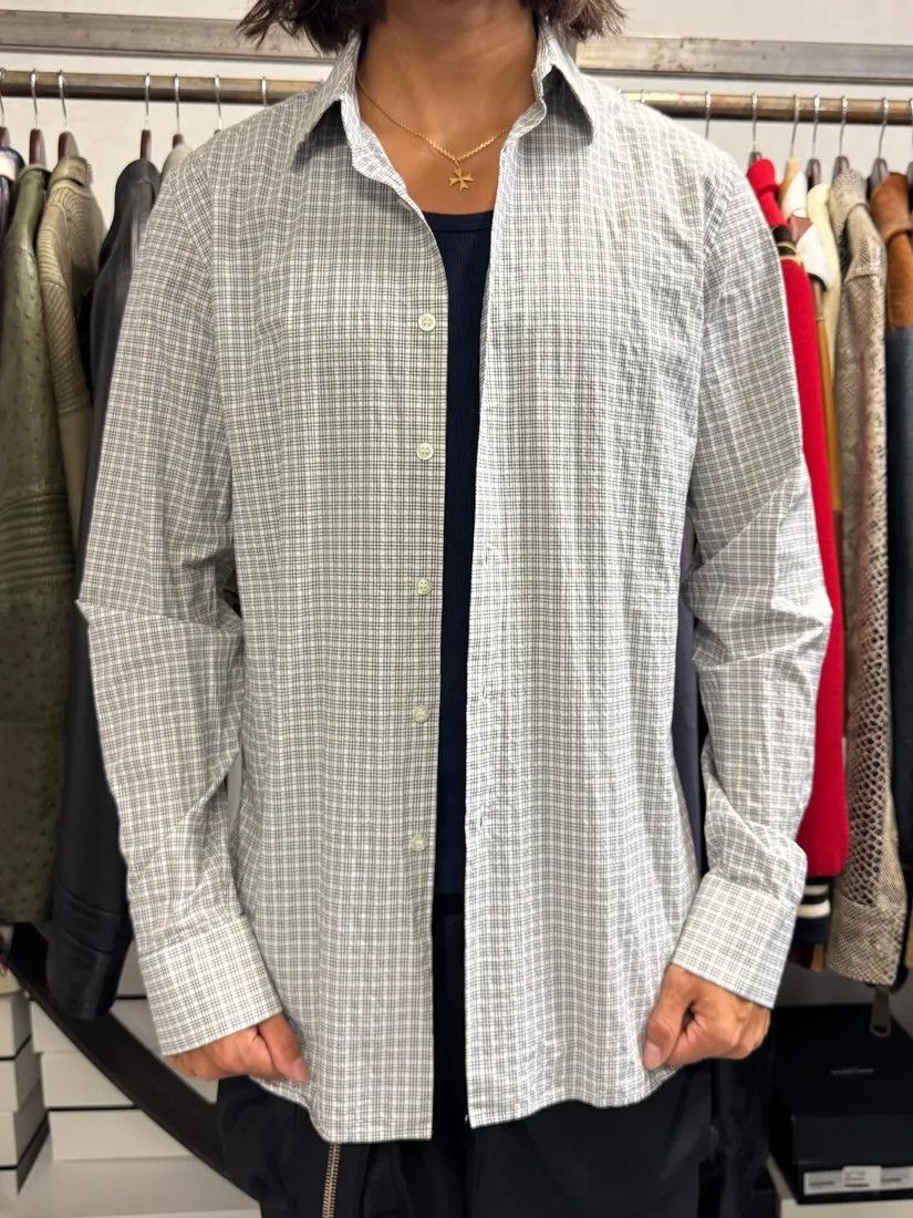 Designer × Prada × Vintage SS2011 Prada Grey Checkered Shirt Size US M / EU 48-50 / 2 - 2 Thumbnail