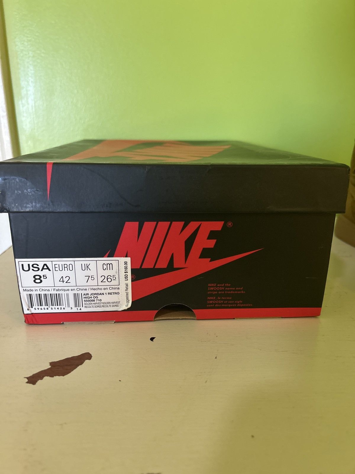Jordan Brand Nike Air Jordan 1 Retro High Wheat Size US 8.5 / EU 41-42 - 7 Thumbnail