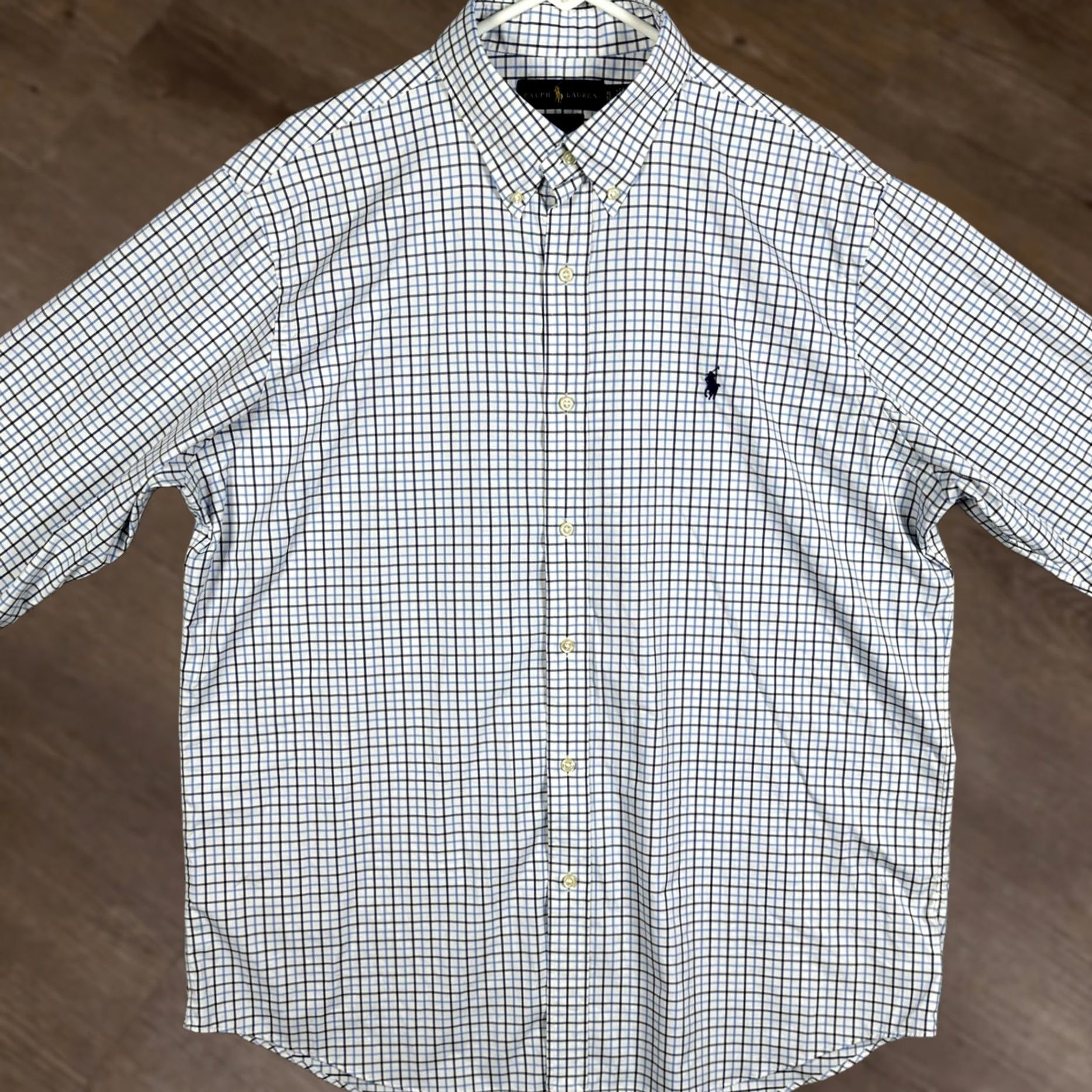 Ralph Lauren Ralph Lauren Shirt Mens XL Blue White Check Button-Down Classic Fit Performance Size US XL / EU 56 / 4 - 1 Thumbnail
