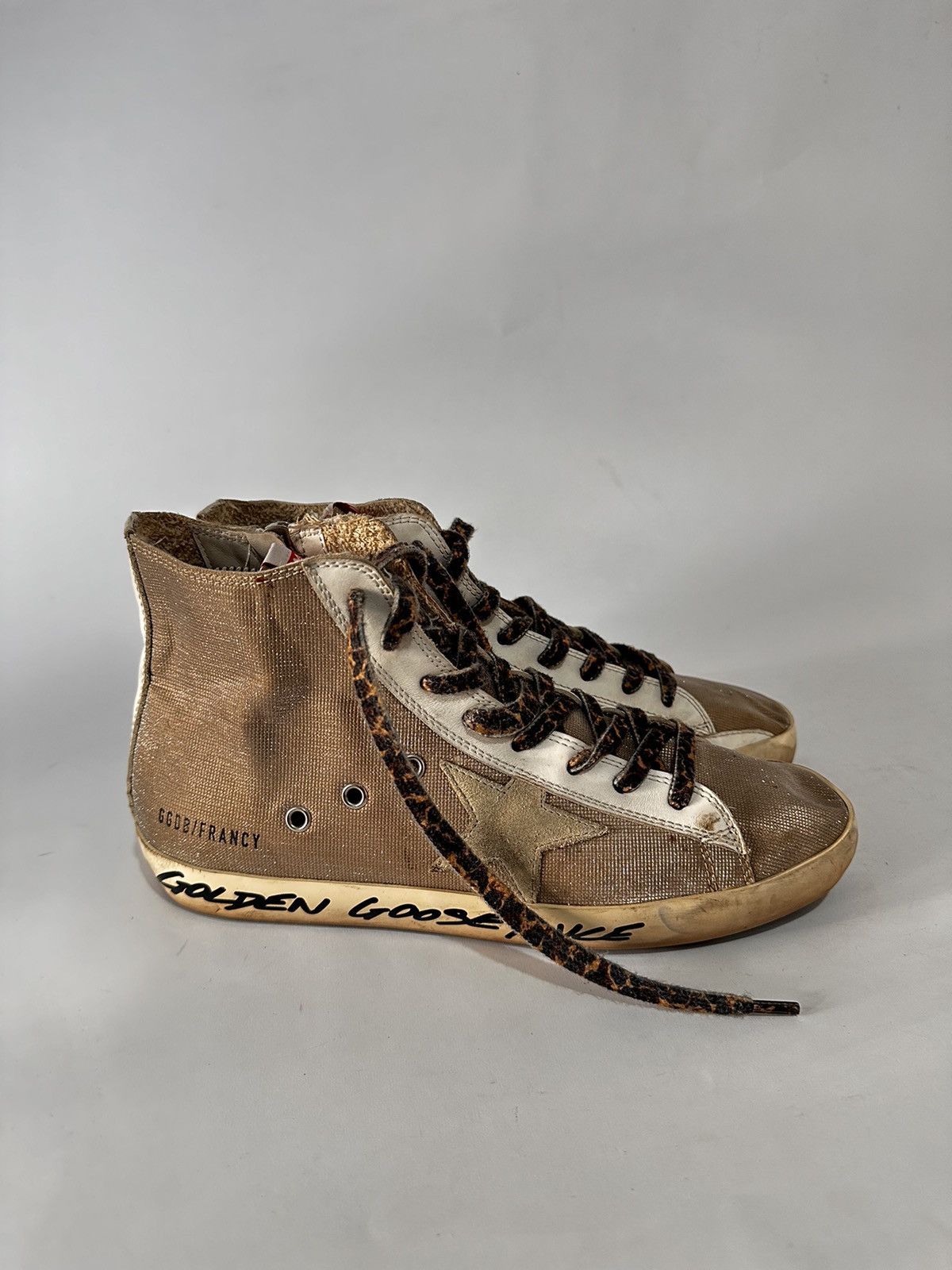 Golden Goose Golden Goose Glitter Finish With Leopard-print laces. Size US 7 / EU 40 - 3 Thumbnail